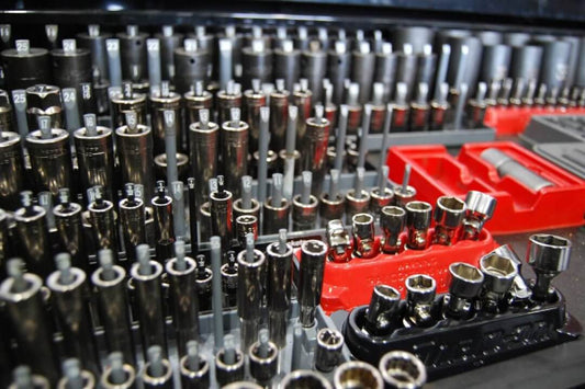 Direct4x4 fitting service tool box with wrenches and sockets