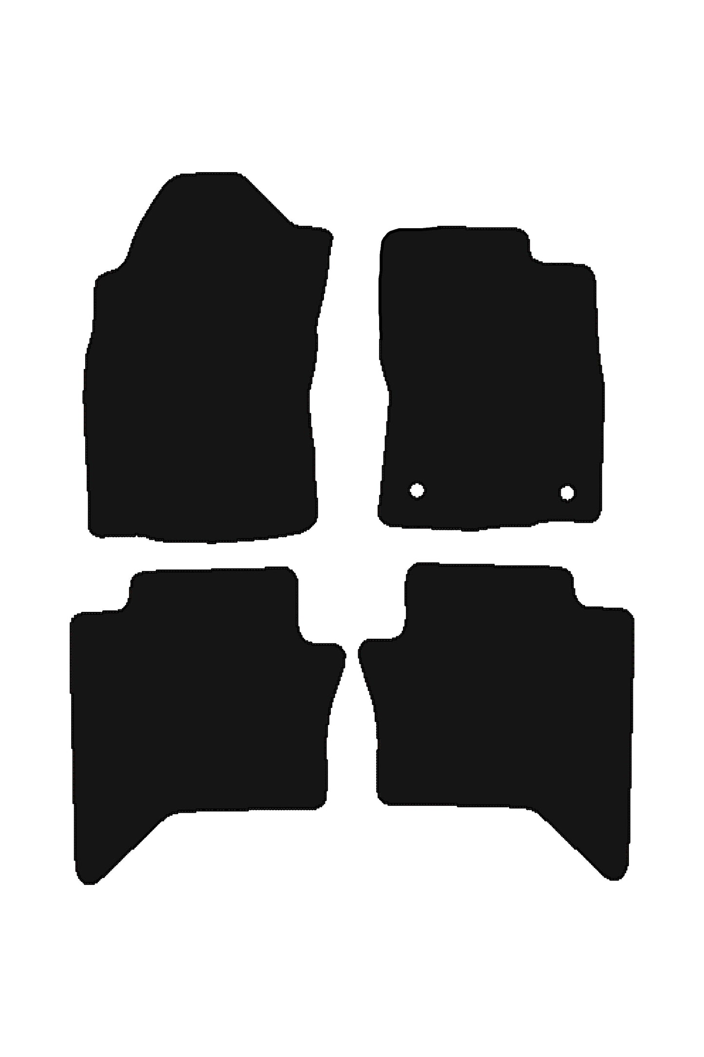 Turtle Covers Mats Tailored Rubber Mats Fits Toyota Hilux 2016+ Tailored Front & Rear Rubber Mats