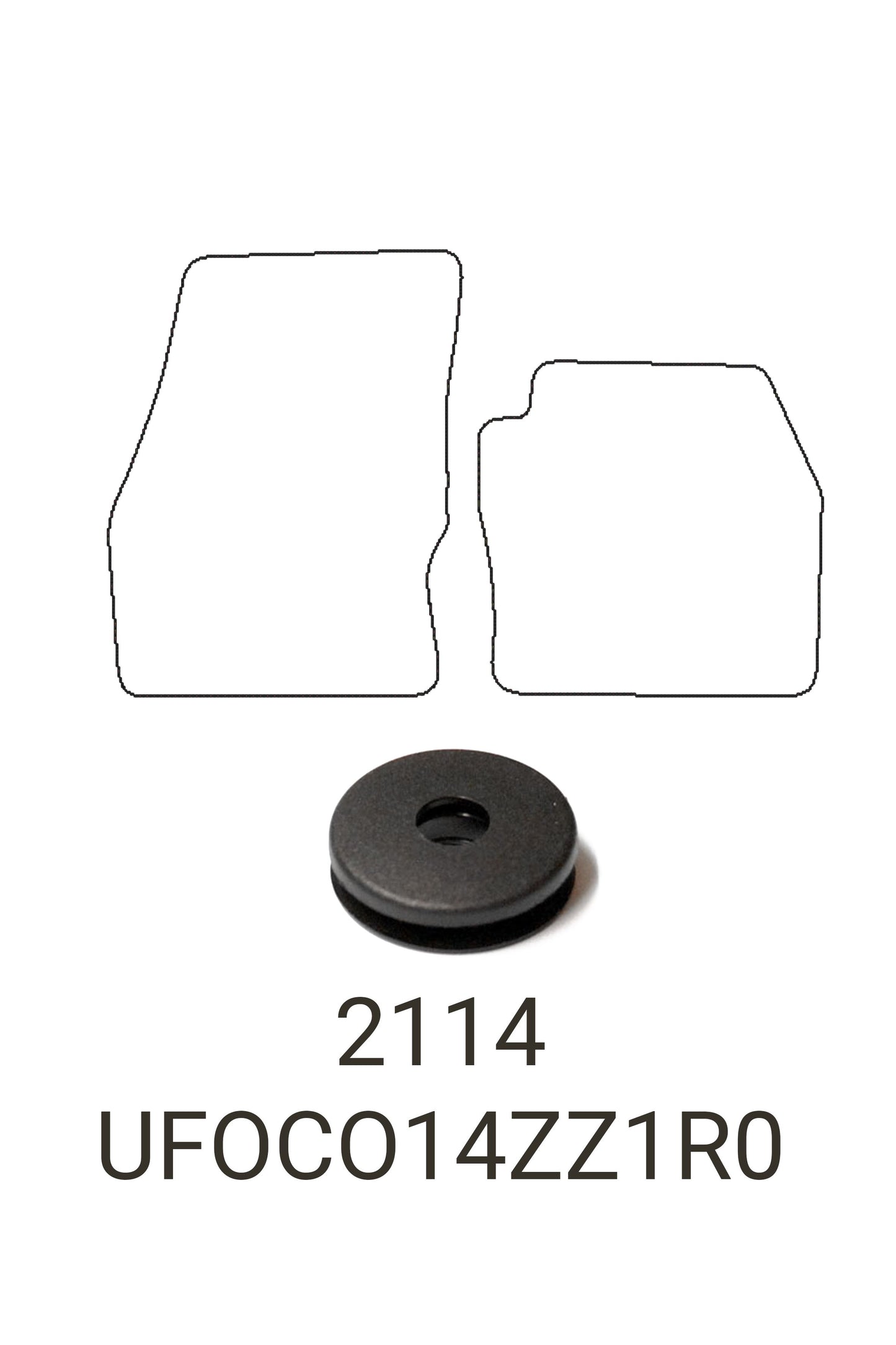 Turtle Covers Mats Tailored Rubber Mats Fits Ford Connect 2014+ Tailored Front Rubber Mats