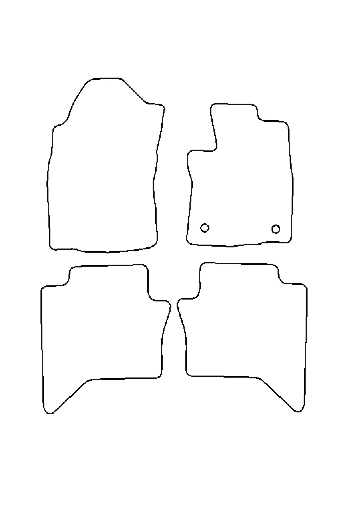 Turtle Covers Mats Tailored Rubber Mats Fits Toyota Hilux 2016+ Tailored Front & Rear Rubber Mats