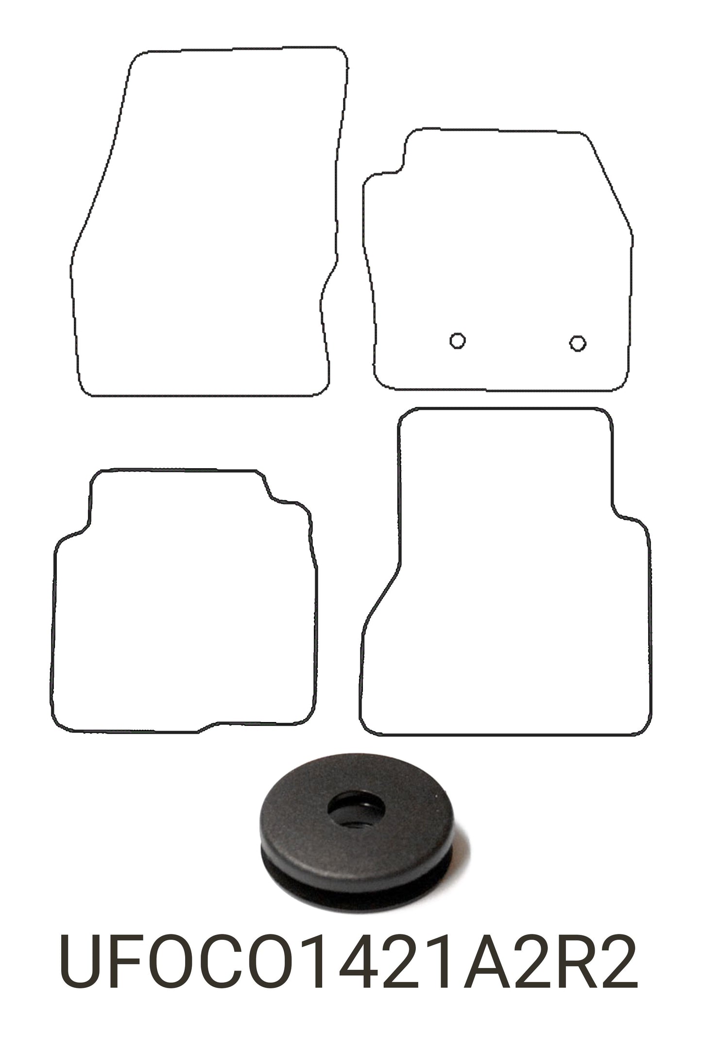 Turtle Covers Mats Tailored Rubber Mats Fits Ford Transit Connect DCIV LWB 2014+ Tailored Rubber Mats