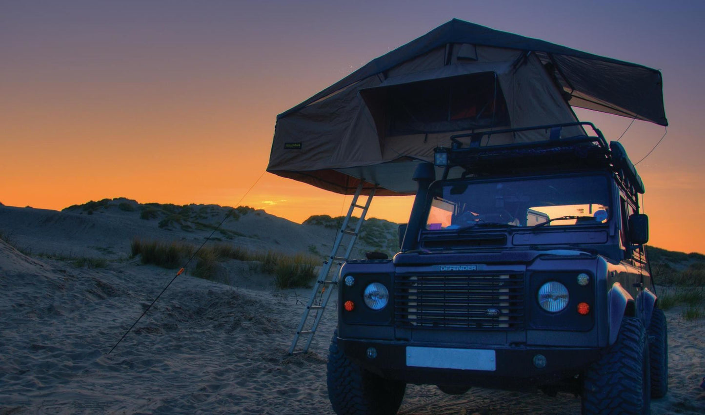 Direct4x4 Roof Top Tents Granite Grey Expedition Foldout 3 Person Roof Top Camping Tent