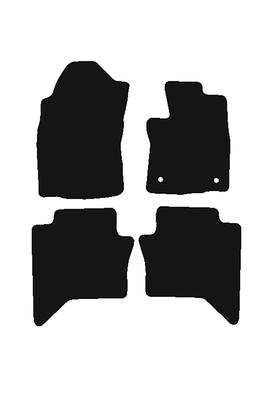 Turtle Covers Mats Tailored Rubber Mats Fits Toyota Hilux 2016+ Tailored Front & Rear Rubber Mats