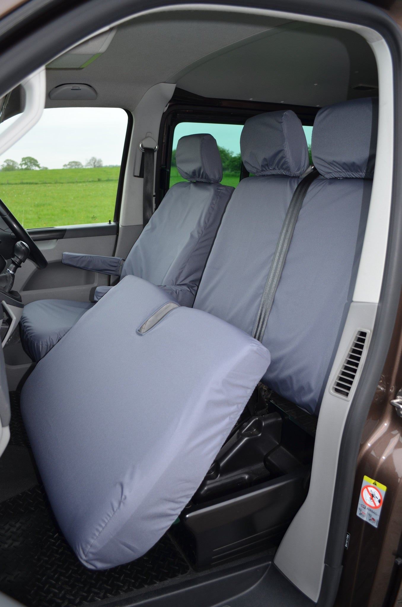 Turtle Covers Seats Tailored Seat Covers Fits VW Volkswagen e-Transporter 2020+ Front Seat Covers