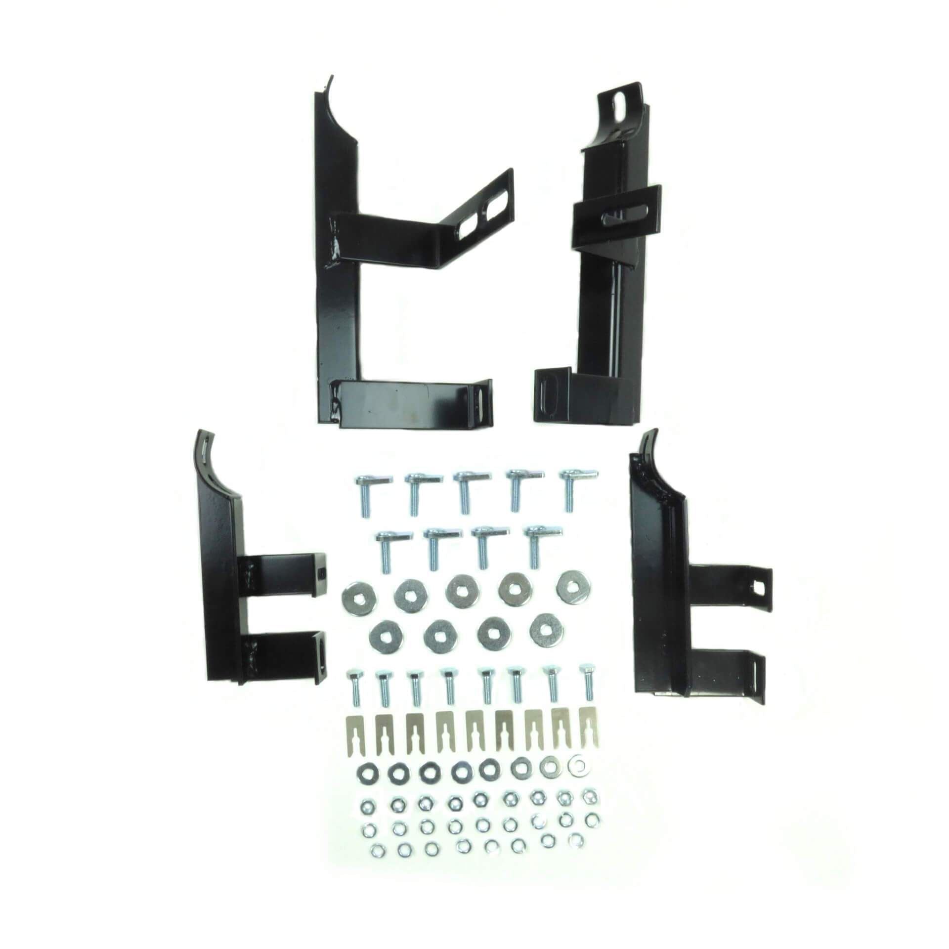 Direct4x4 Side Steps and Bars Black Powder Coated Steel Side Bars with Pads for Volkswagen Transporter T5 SWB