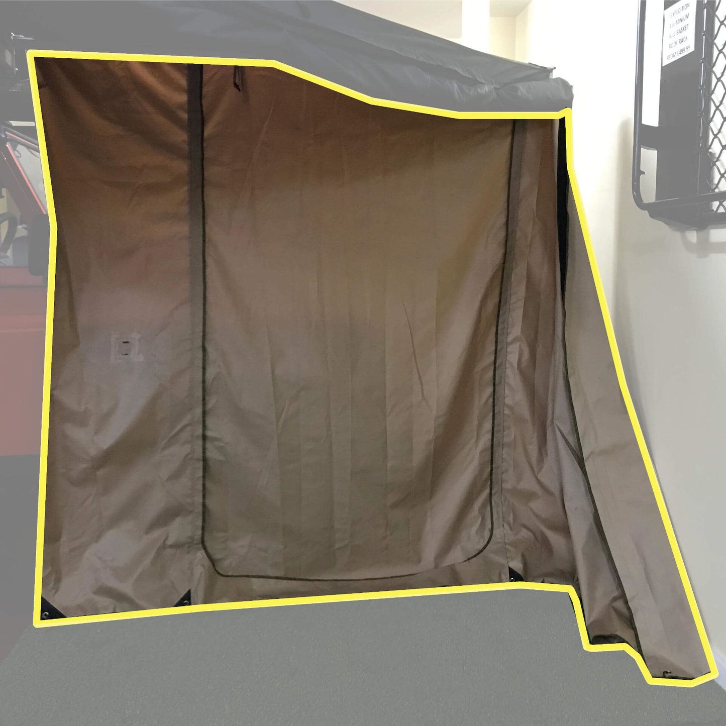 Direct4x4 Side Awning Addons & Accessories Side & End Wall Addons for Direct4x4 Expedition Fold-out Vehicle Side Awnings 180-Degree Foldout Sand Yellow End Wall