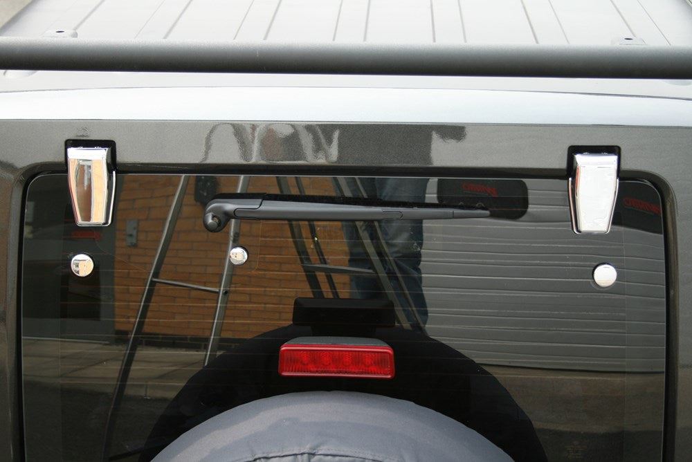 Direct4x4 Trim Accessories Chromed Top Tailgate Hinge Covers Jeep Wrangler JK Unlimited 2007-2017 4 Door