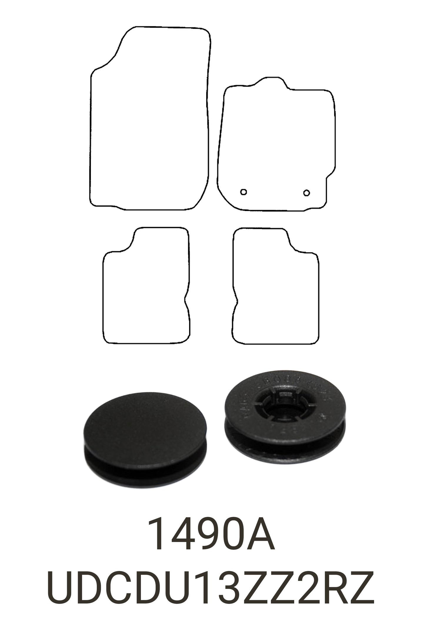 Turtle Covers Mats Tailored Rubber Mats Fits Dacia Duster 2013-2018 Tailored Front & Rear Rubber Mats Front & Rear Right Hand Drive Standard