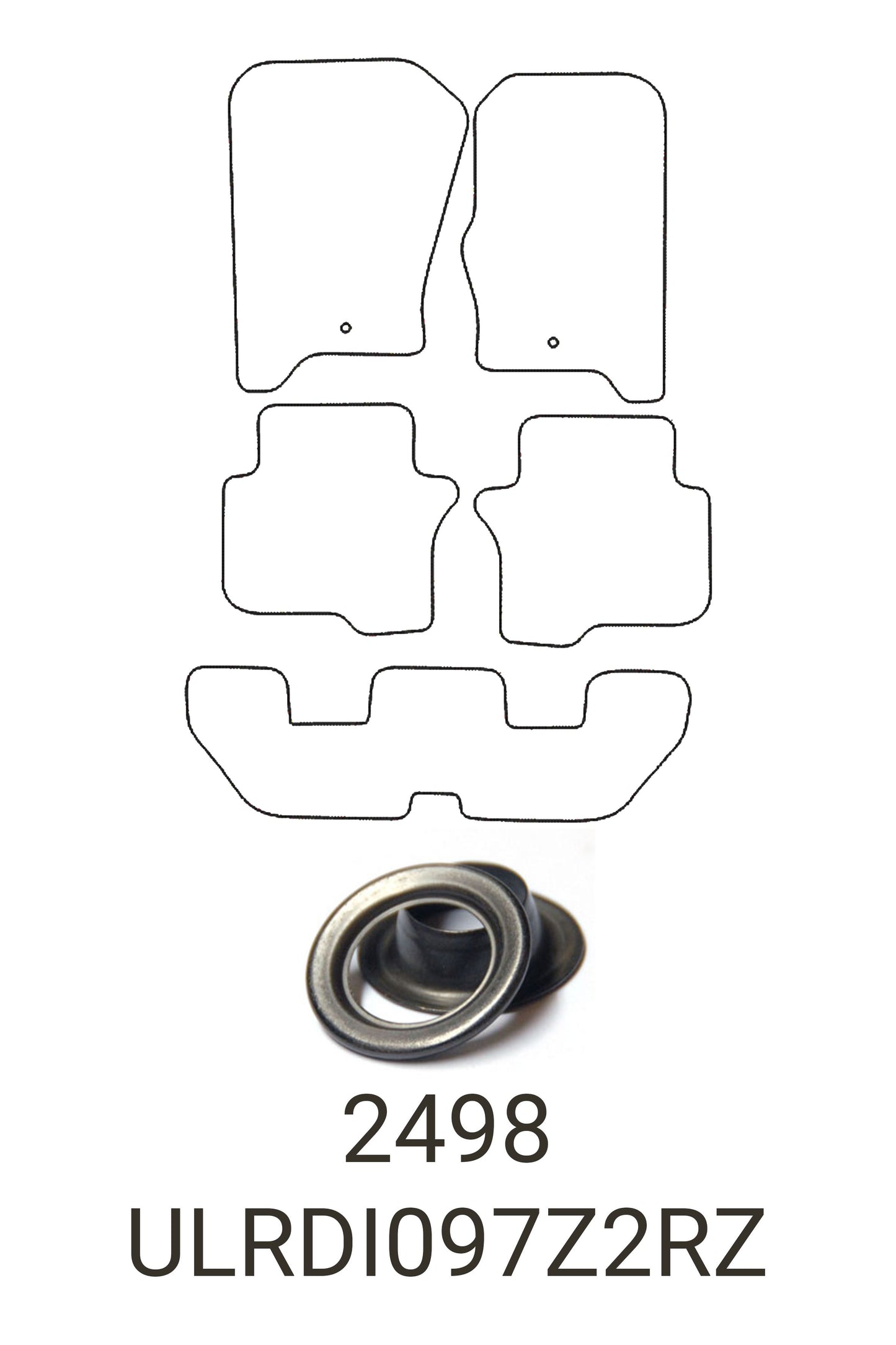 Turtle Covers Mats Tailored Rubber Mats Fits Land Rover Discovery Series 4 Tailored Rubber Mats Front & Rear Right Hand Drive (7 Seater) 2 Front Fixing Points