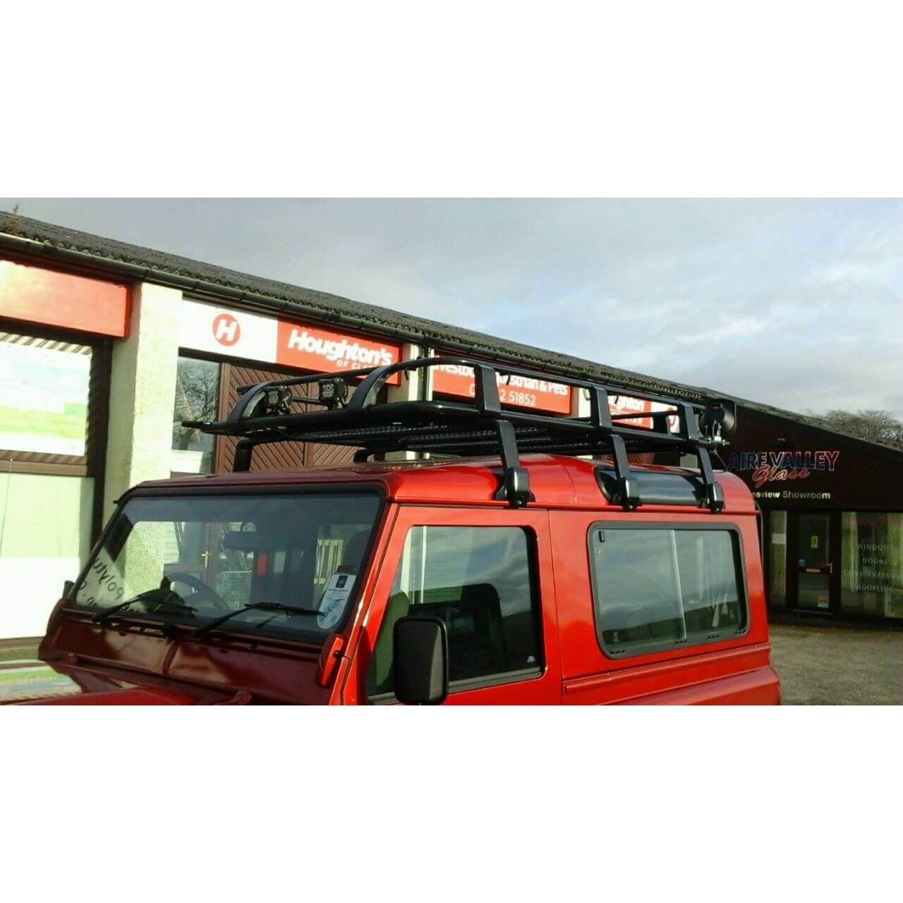 Direct4x4 Roof Racks Expedition Steel Full Basket Roof Rack for Land Rover Defender 90 1983-2016