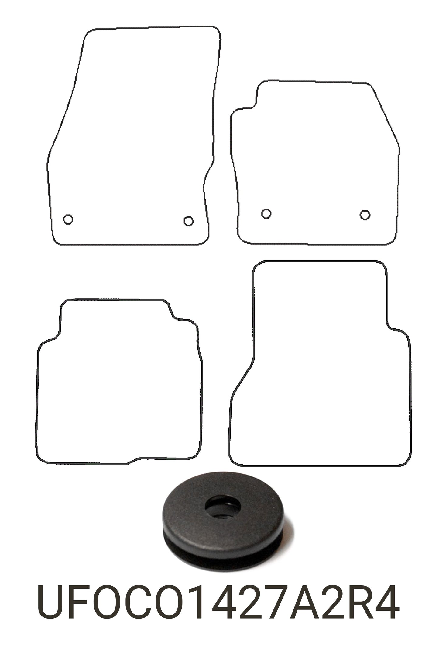 Turtle Covers Mats Tailored Rubber Mats Fits Ford Connect MPV 2014+ Tailored Rubber Mats