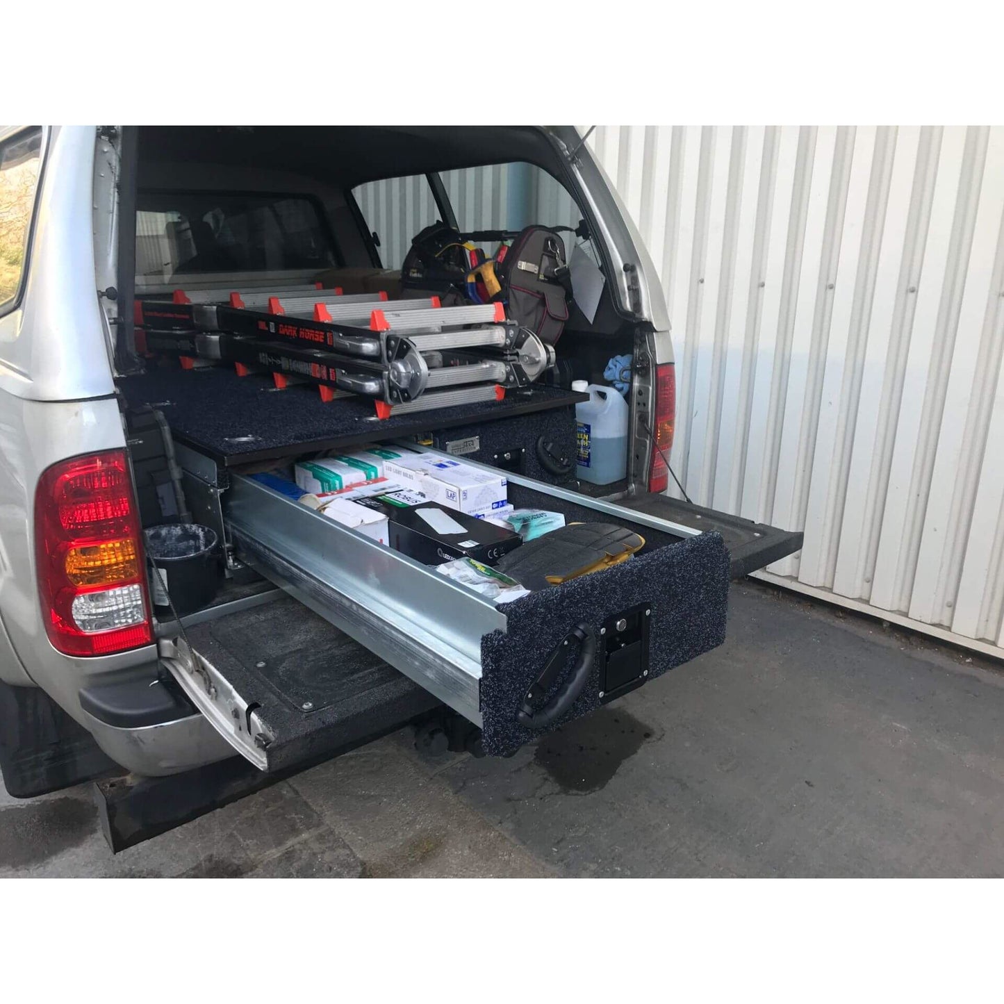 Direct4x4 Drawer Storage Systems Full Width Slide Carpet Topped Twin Drawer System