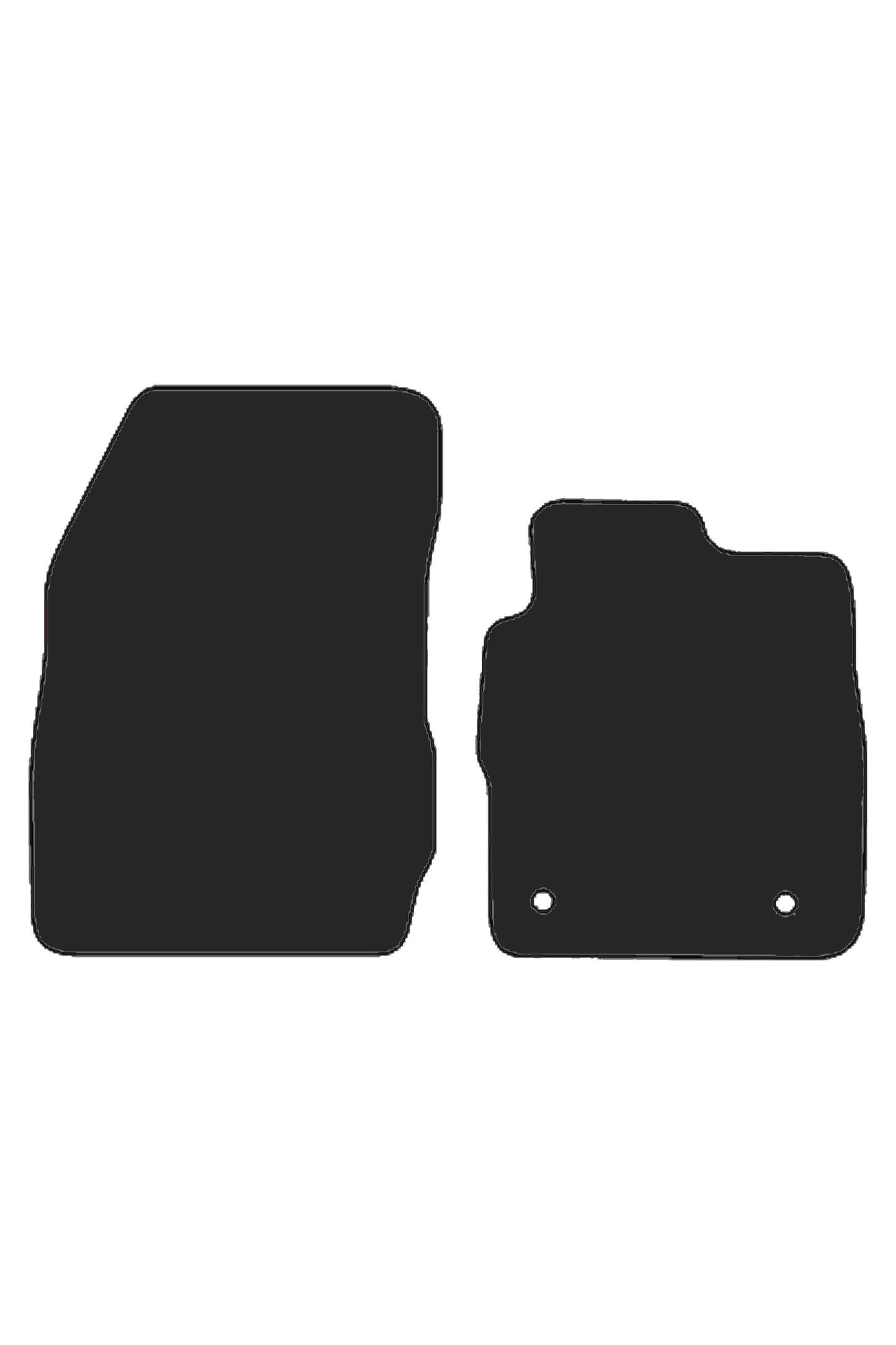 Turtle Covers Mats Tailored Rubber Mats Fits Ford Fiesta Van 2008-2018 Tailored Front Rubber Mats