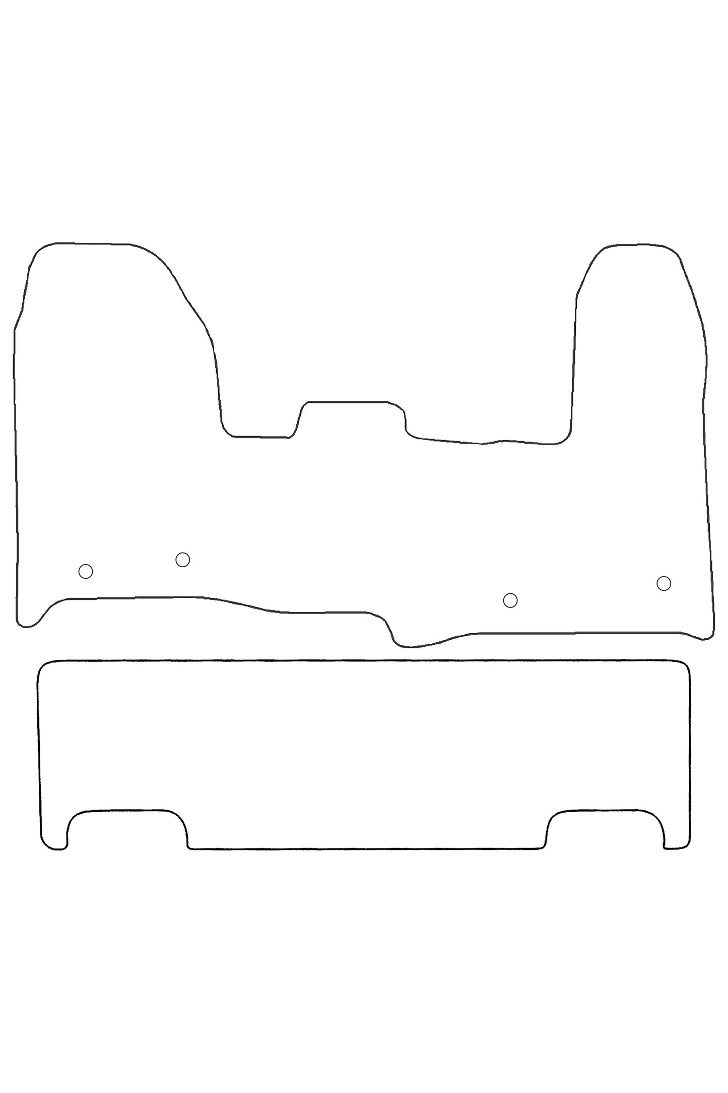 Turtle Covers Mats Tailored Rubber Mats Fits Ford Custom 2013-2023 Tailored Crew Cab Rubber Mats