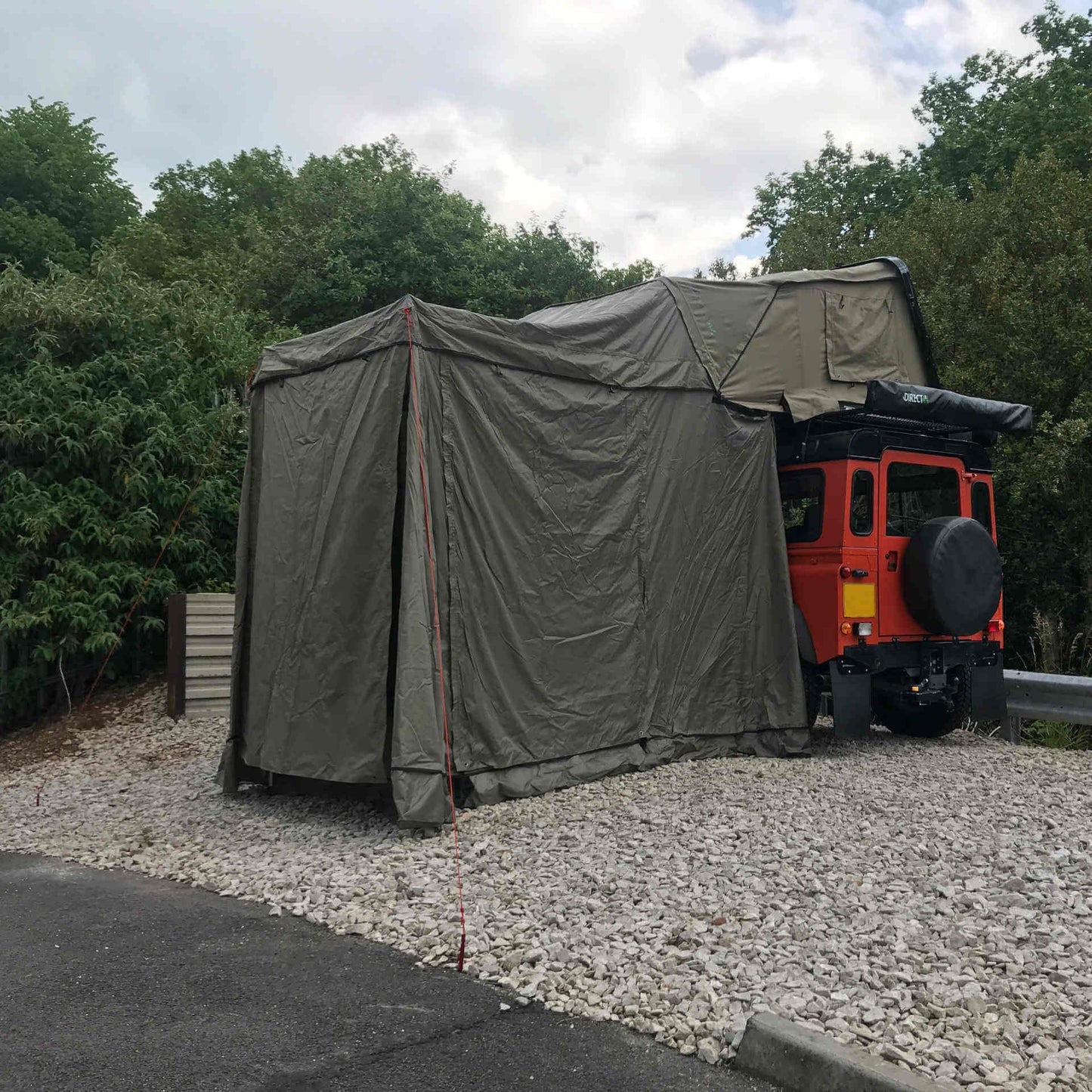 Direct4x4 Roof Top Tents Annex Addon for the Direct4x4 RoofTrekk 3 Person Roof Top Camping Tent in Green