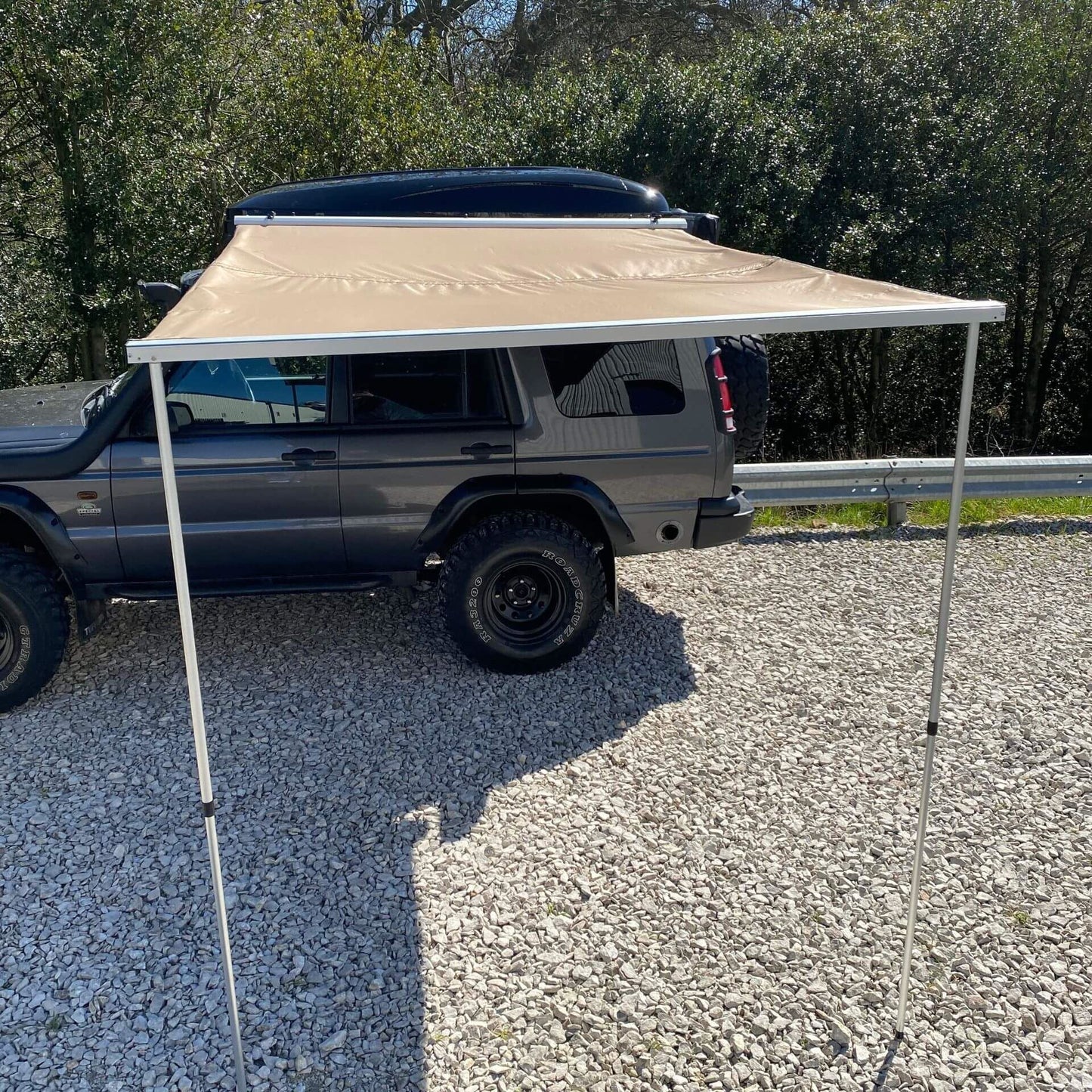 Direct4x4 Side Awnings Expedition Overland Aluminium Hard Cover Pull-out 2.5mx3m Vehicle Side Awning