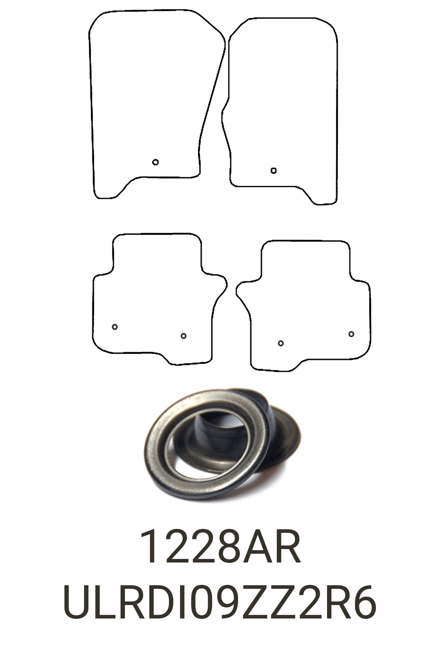 Turtle Covers Mats Tailored Rubber Mats Fits Land Rover Discovery Series 4 Tailored Rubber Mats Front & Rear Right Hand Drive (5 Seater) 6 Fixing Points