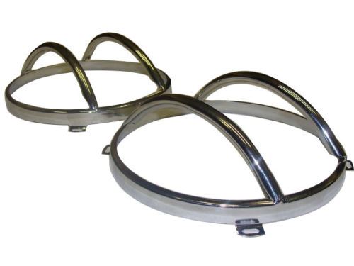 Direct4x4 Trim Accessories Stainless Steel Front Head Light Guards Jeep Wrangler JK Unlimited 2007-2017