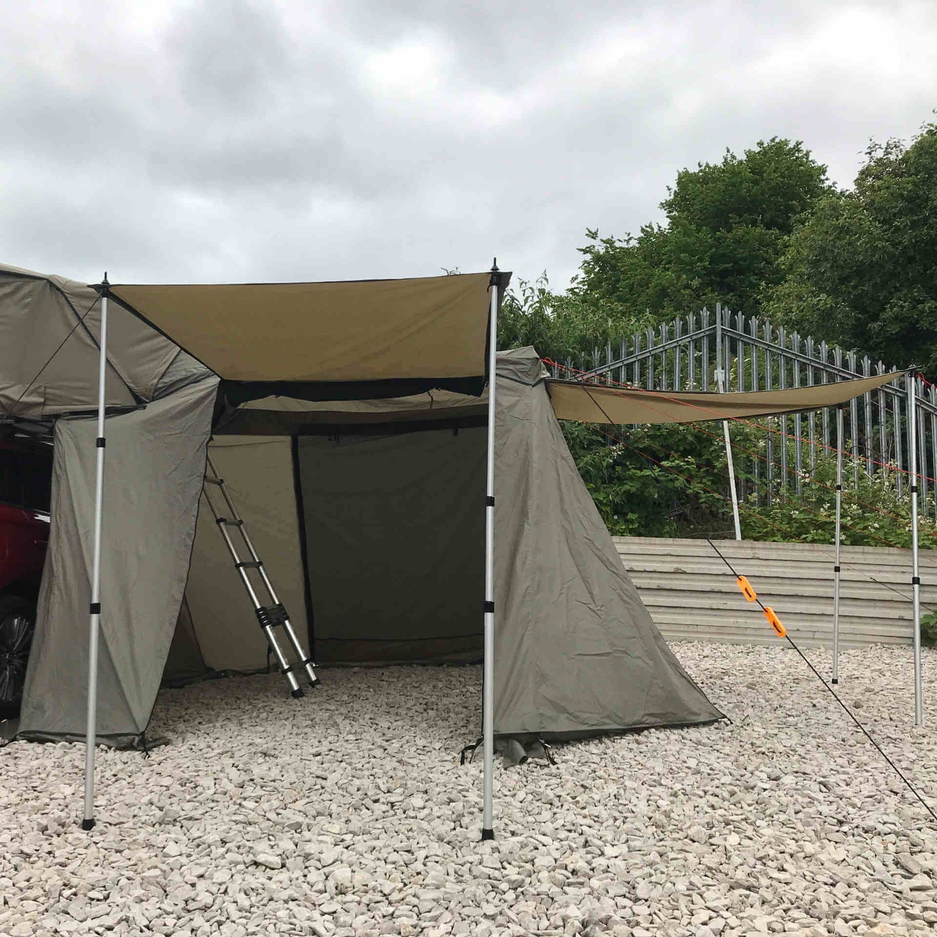Direct4x4 Roof Top Tents Annex Addon for the Direct4x4 RoofTrekk 3 Person Roof Top Camping Tent in Green