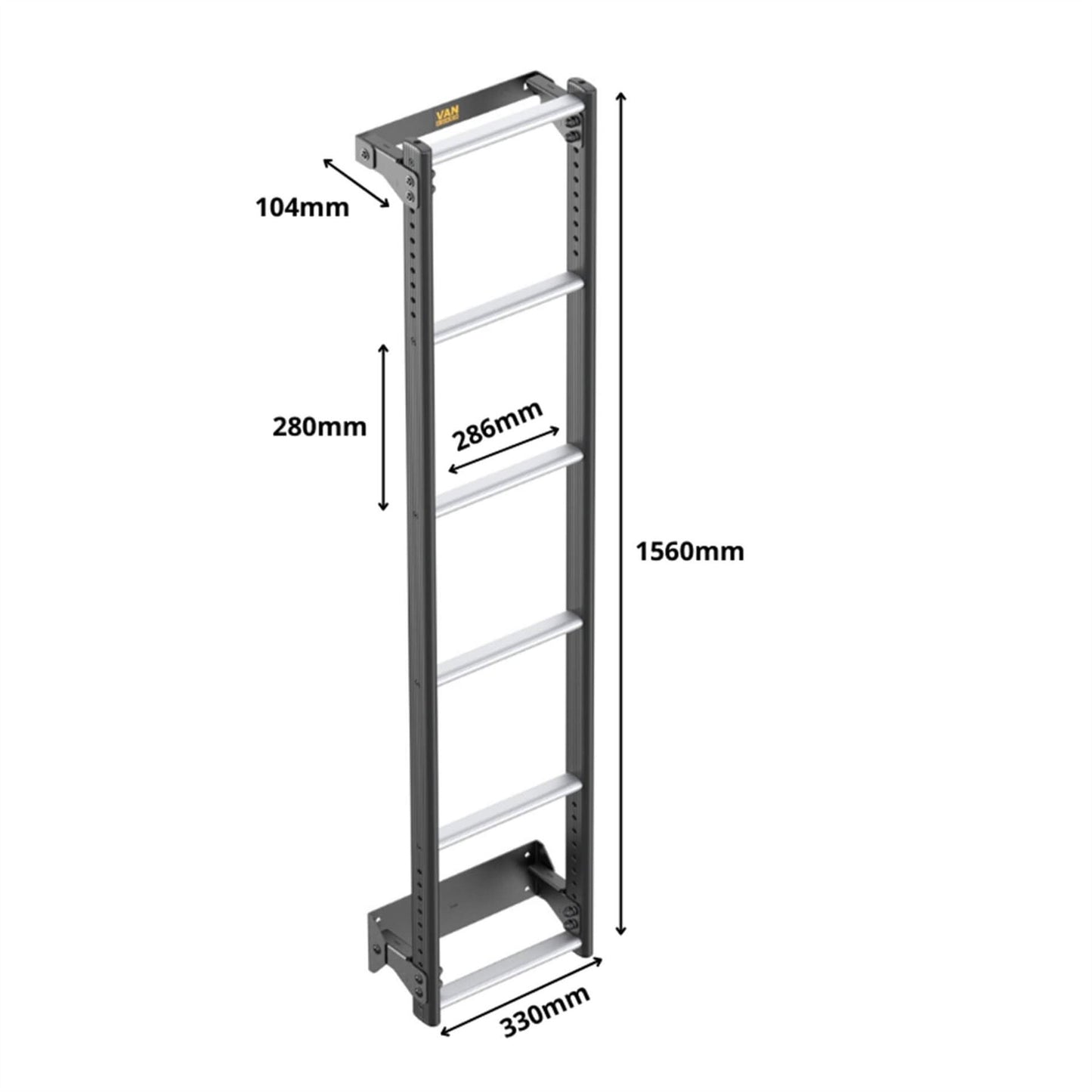 Van Guard Rear Door Ladders Van Guard Rear Door 6-Step Aluminium ULTILadder with Bespoke Fitting Kit for the Ford Transit 2000-2014