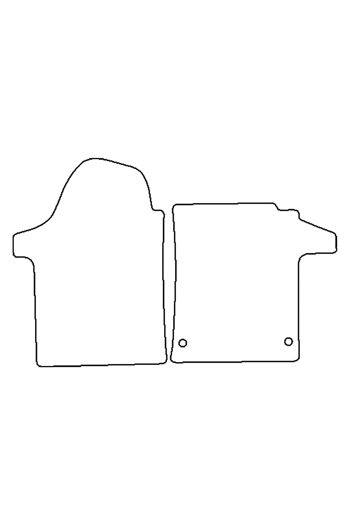 Turtle Covers Mats Tailored Rubber Mats Fits Mercedes-Benz Vito 2015+ Tailored Front Rubber Mats
