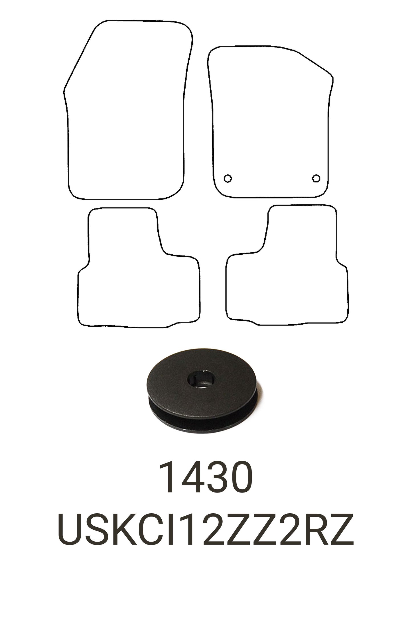 Turtle Covers Mats Tailored Rubber Mats Fits Skoda Citigo 2012-2019 Tailored Rubber Mats