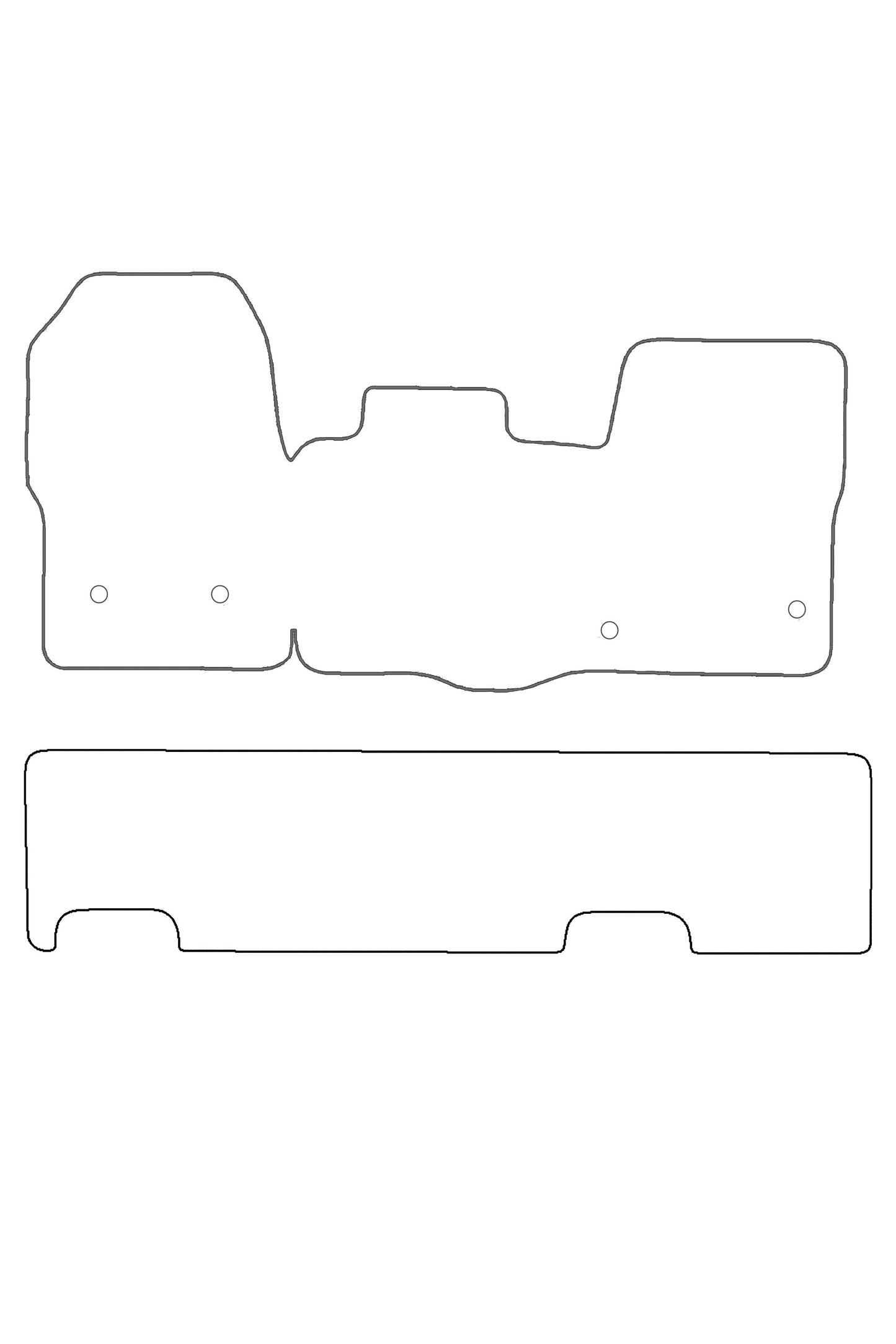 Turtle Covers Mats Tailored Rubber Mats Fits Ford Custom 2013-2023 Tailored Crew Cab Rubber Mats