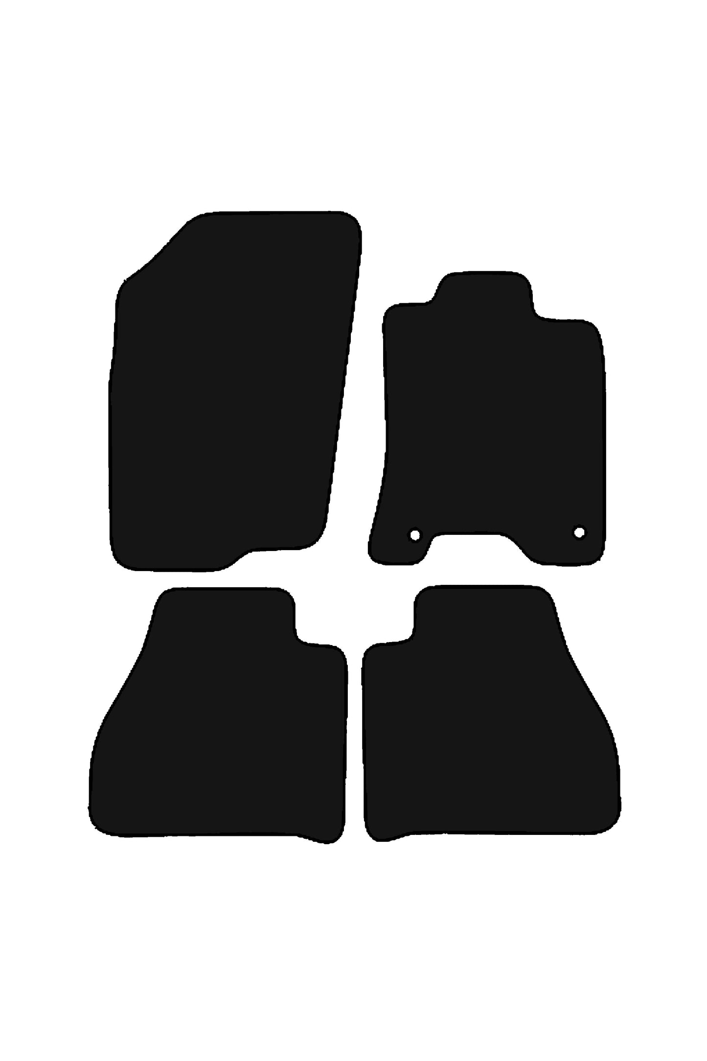 Turtle Covers Mats Tailored Rubber Mats Fits Mercedes-Benz X-Class 2017+ Tailored Front & Rear Rubber Mats