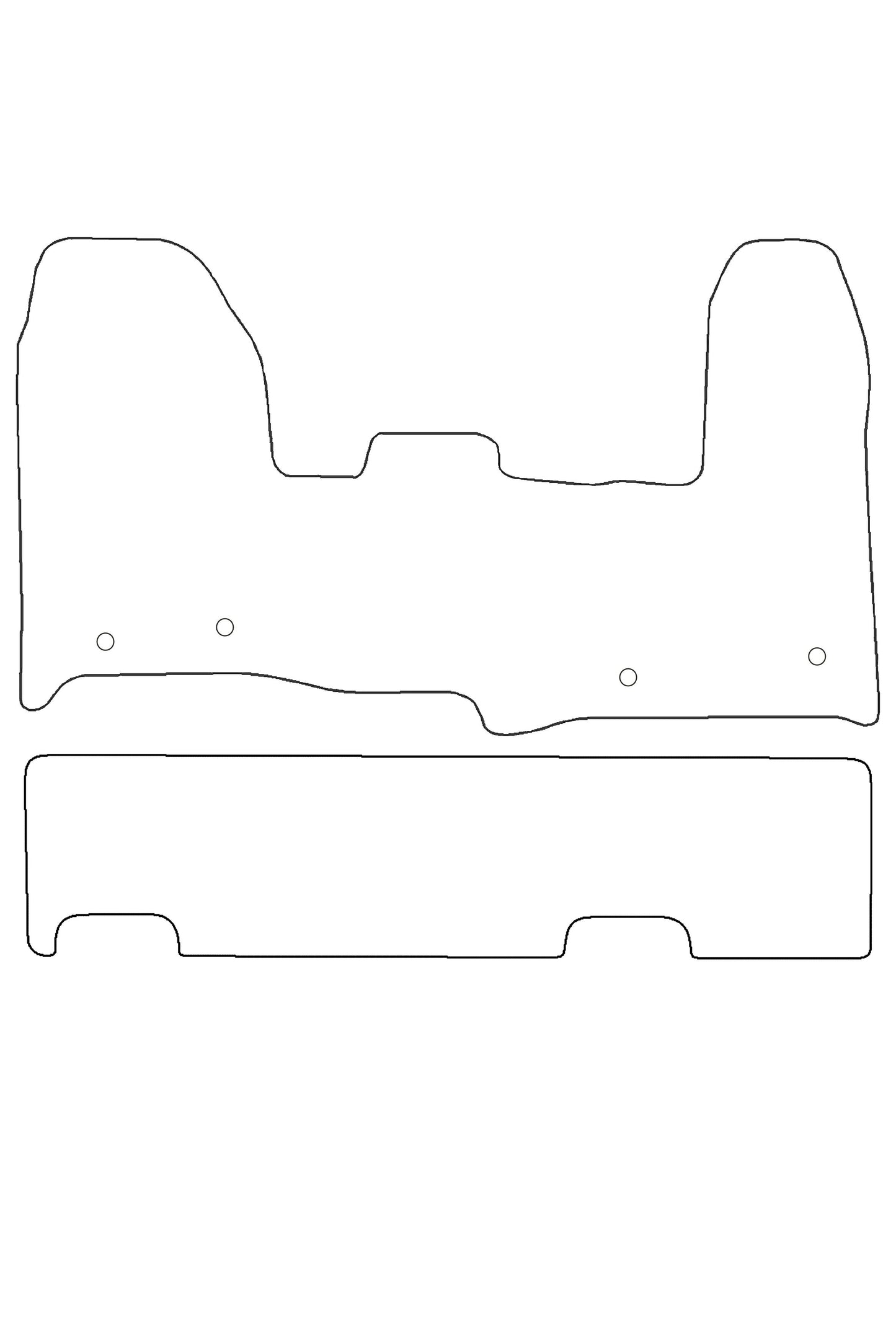 Turtle Covers Mats Tailored Rubber Mats Fits Ford Custom 2013-2023 Tailored Crew Cab Rubber Mats