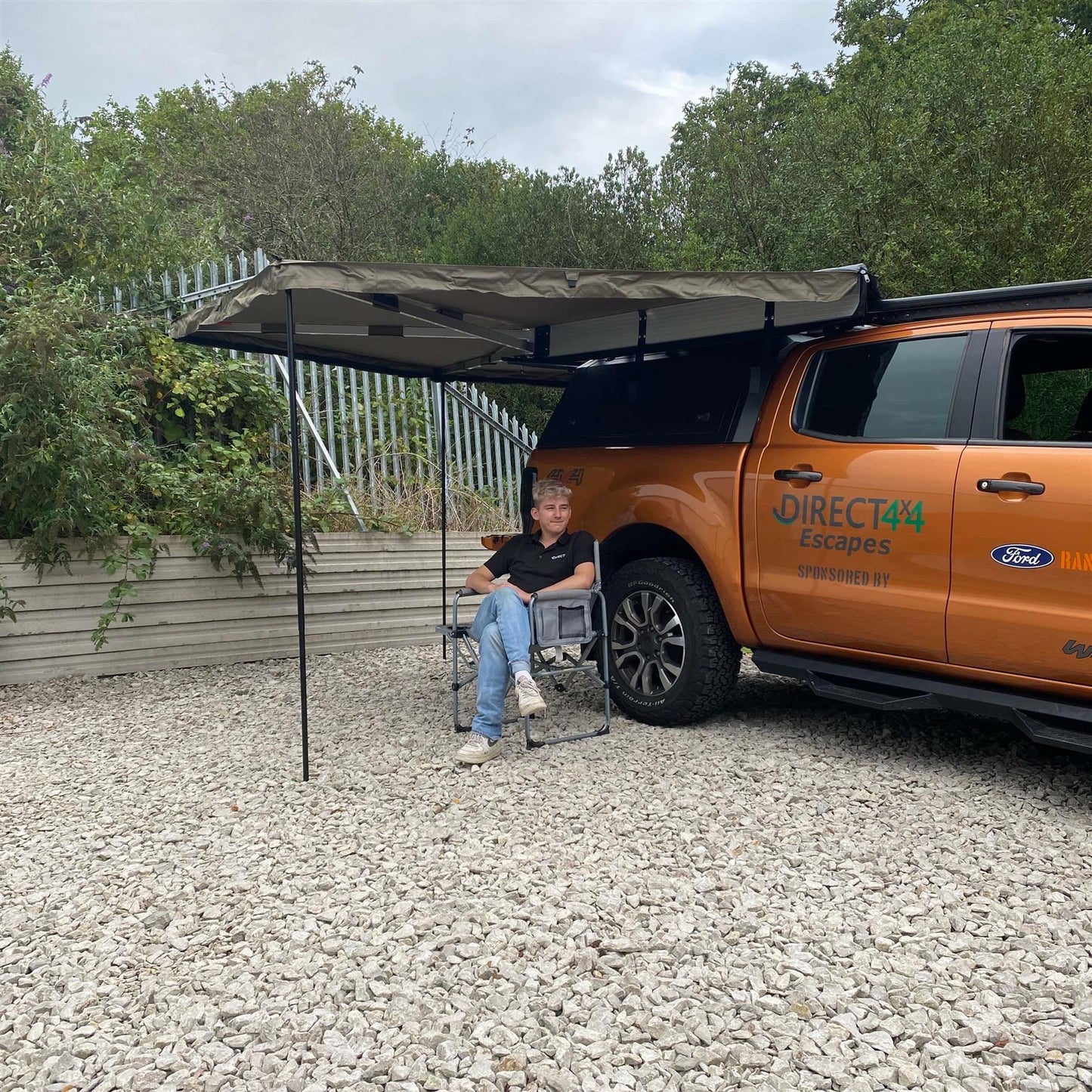 Direct4x4 Side Awnings 270-Degree RHS Hawkwing Style Expedition Fold-out Vehicle Camping Side Awning