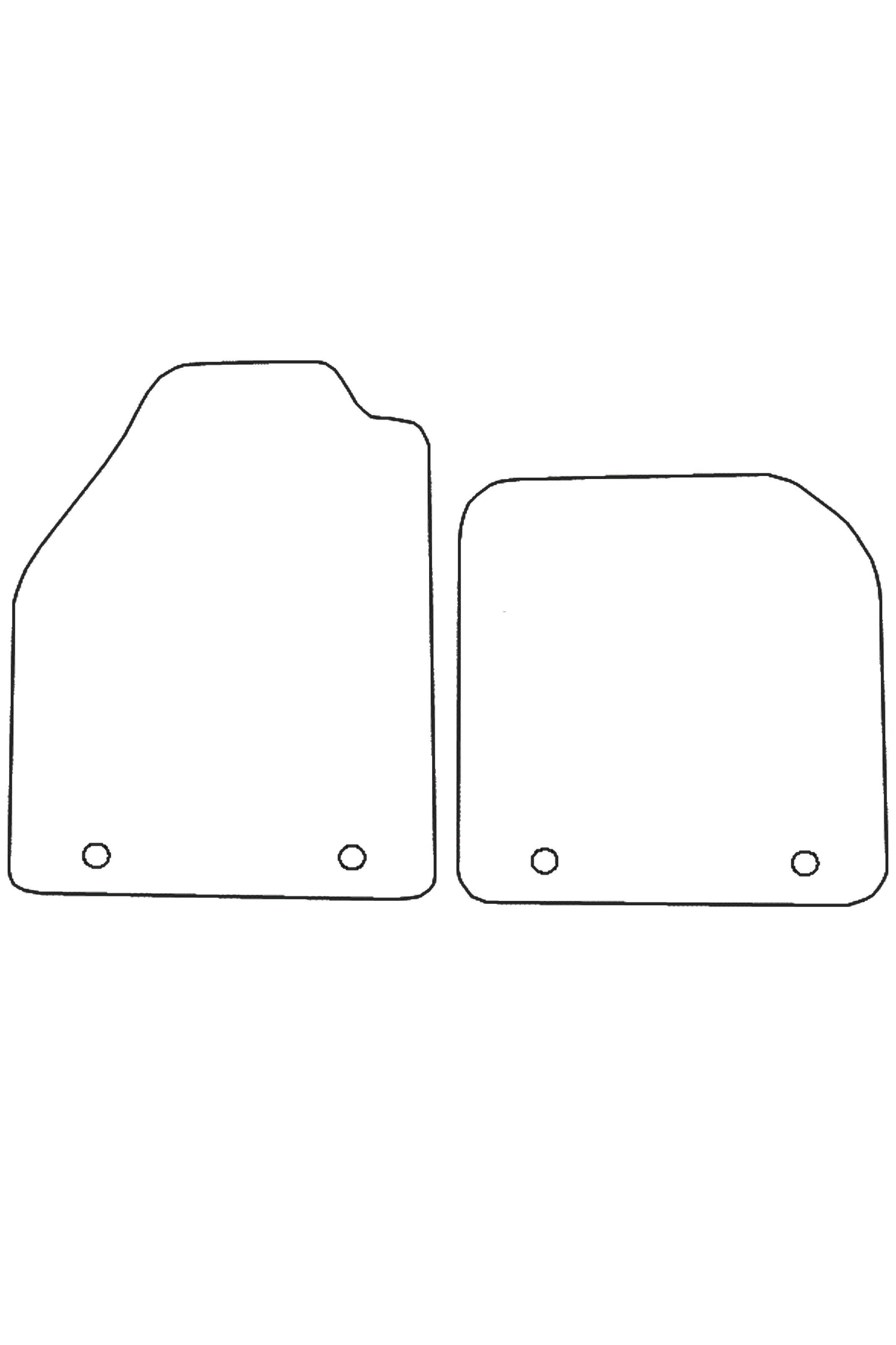 Turtle Covers Mats Tailored Rubber Mats Fits Ford Connect 2002-2014 Tailored Front Rubber Mats
