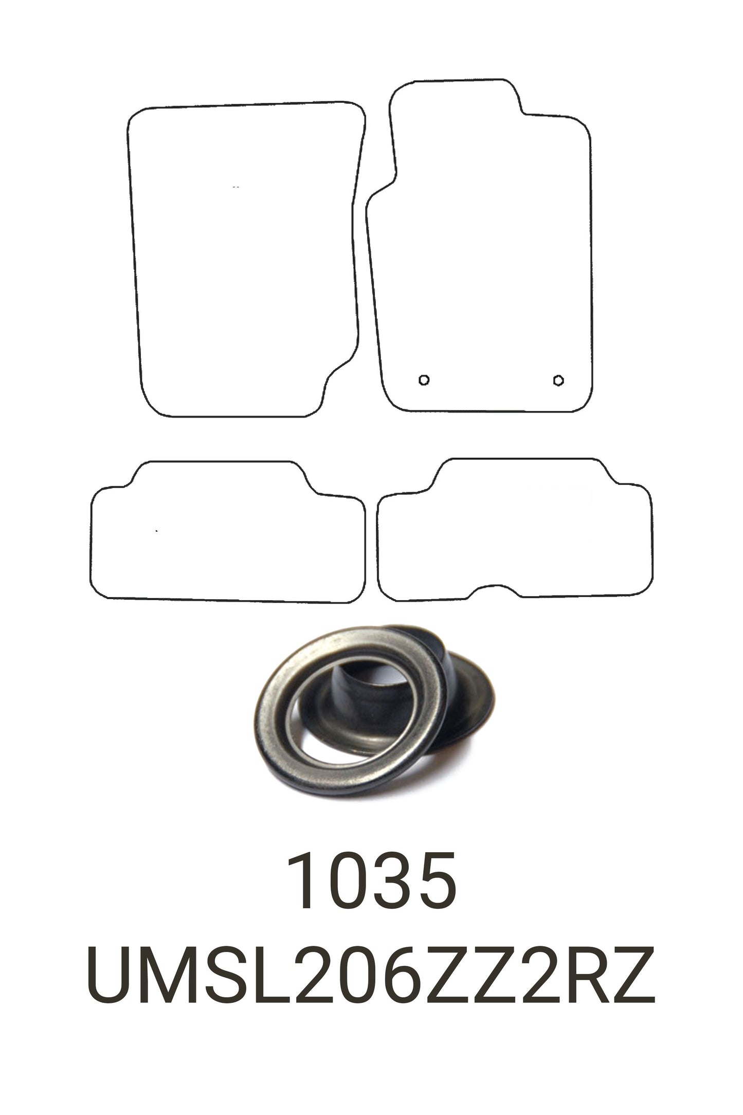 Turtle Covers Mats Tailored Rubber Mats Fits Mitsubishi L200 2006-2015 Tailored Front & Rear Rubber Mats