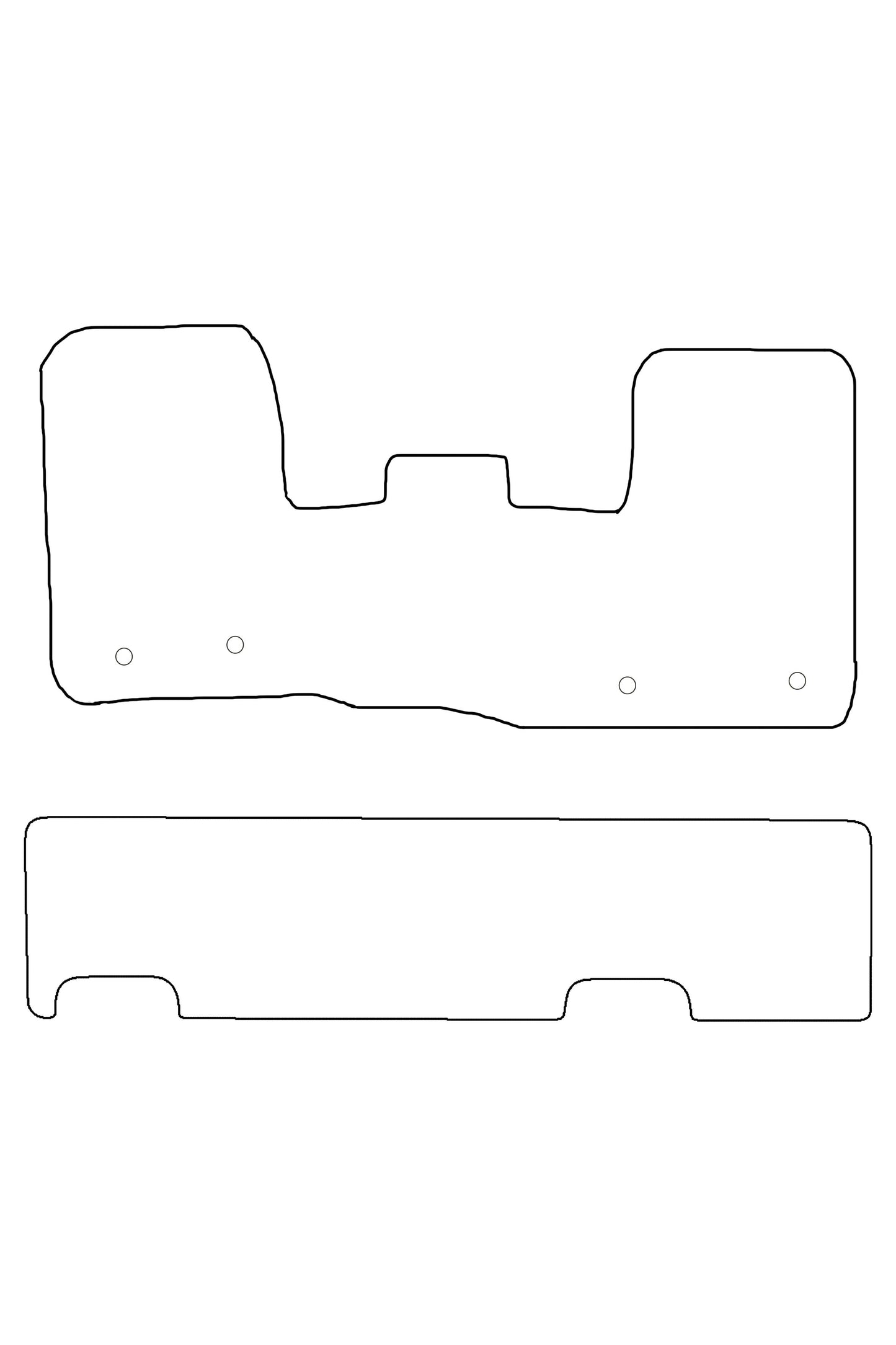 Turtle Covers Mats Tailored Rubber Mats Fits Ford Custom 2013-2023 Tailored Crew Cab Rubber Mats