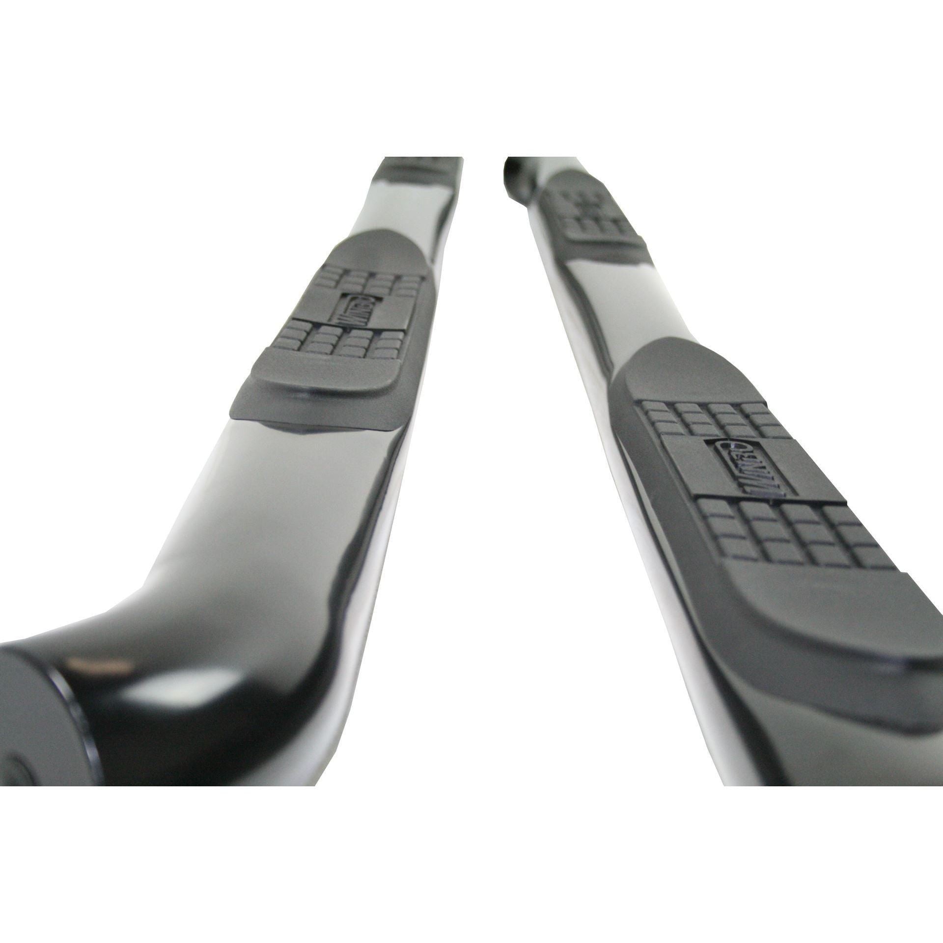 Direct4x4 Side Steps and Bars Black Side Bars with Step Pads for the Hyundai Santa Fe 2013-2018 5-Seat