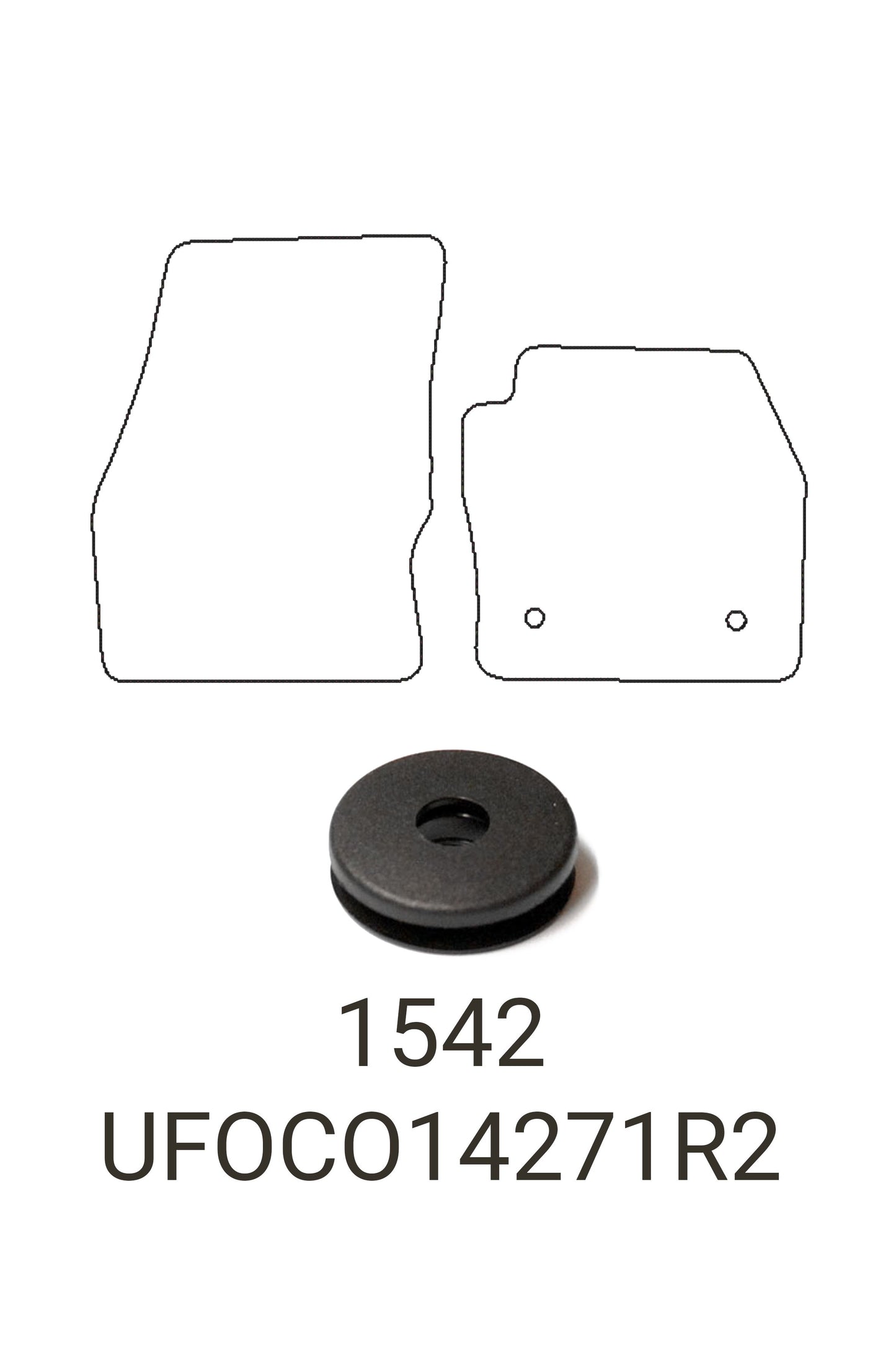 Turtle Covers Mats Tailored Rubber Mats Fits Ford Connect 2014+ Tailored Front Rubber Mats
