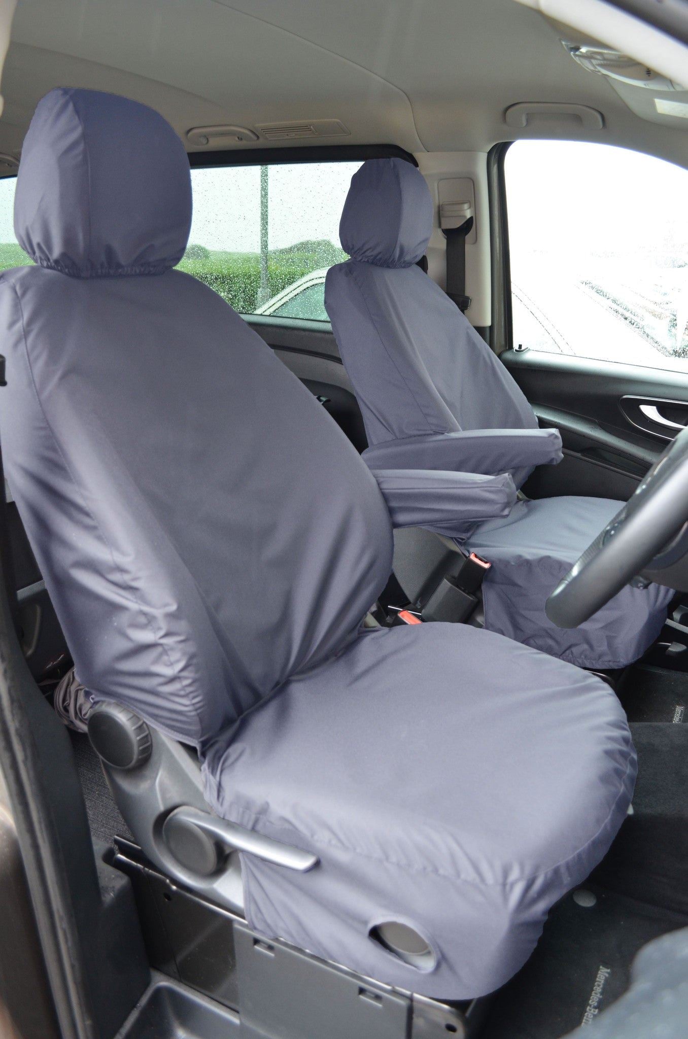 Turtle Covers Seats Tailored Seat Covers Fits Mercedes-Benz Vito 2015+ Tailored Front Seat Covers