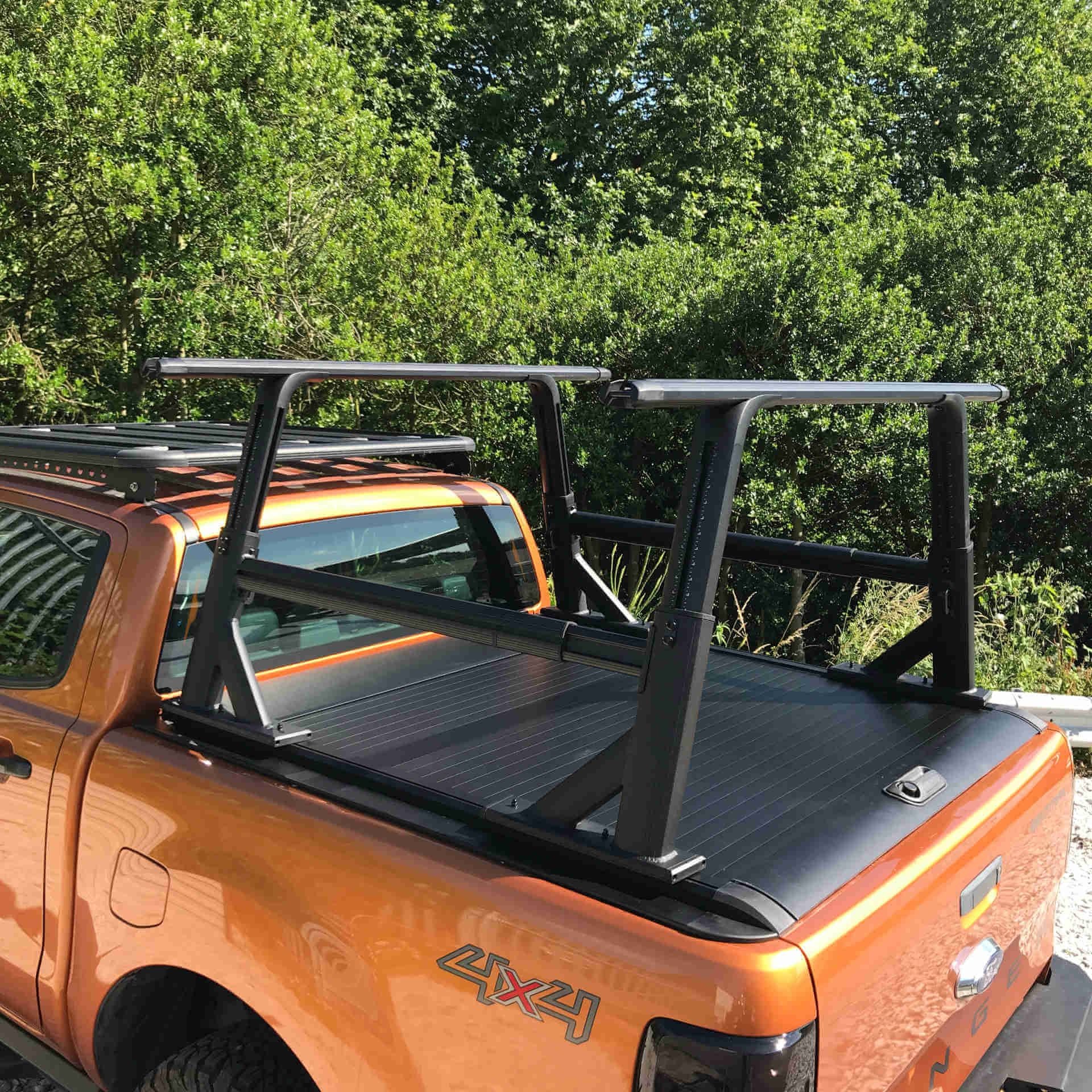 Direct4x4 Pickup Truck Roll Sports Bars Adaptable Adjustable Cargo Rack fits with or without a Roll & Lock