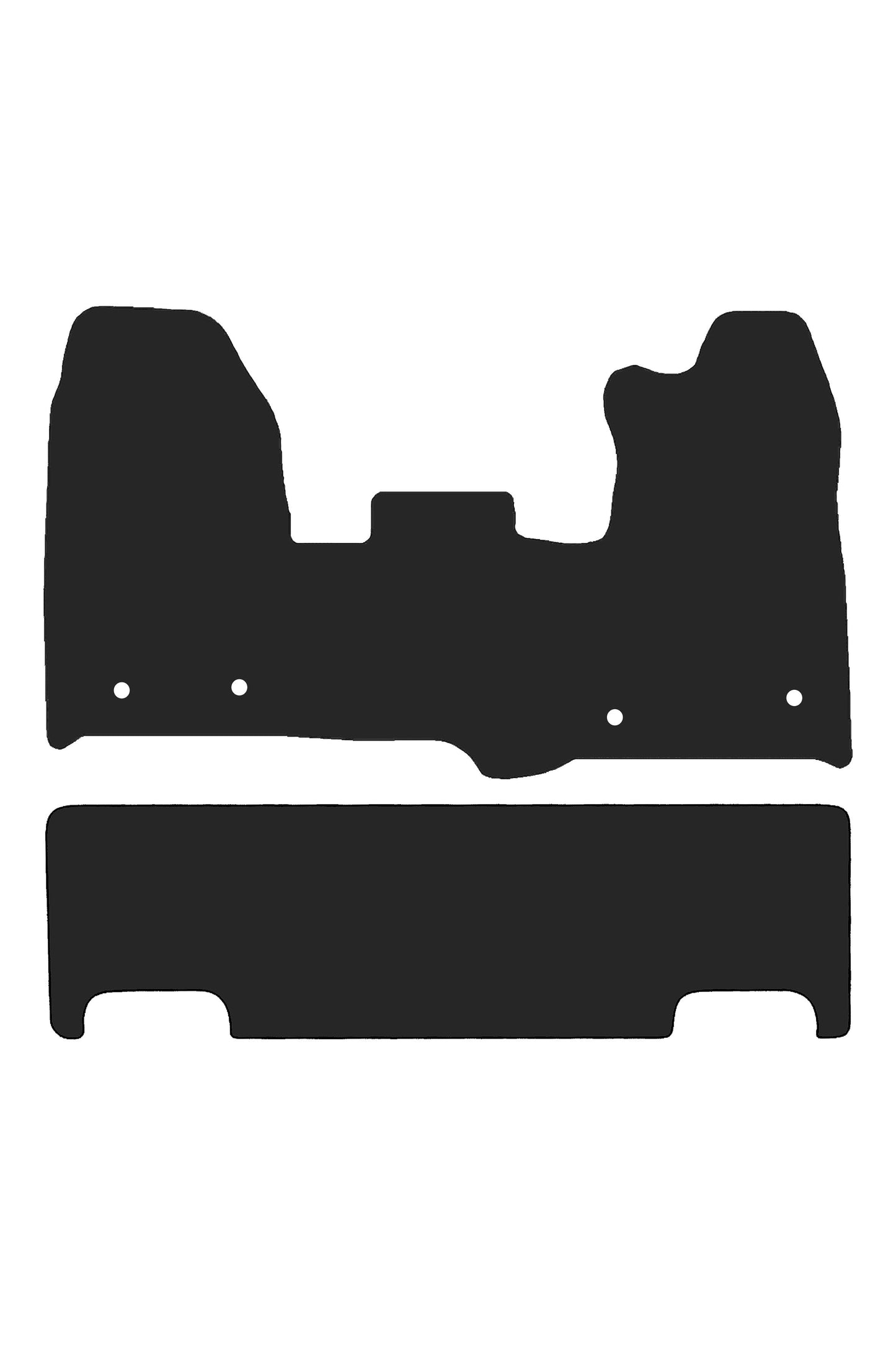 Turtle Covers Mats Tailored Rubber Mats Fits Ford Custom 2013-2023 Tailored Crew Cab Rubber Mats