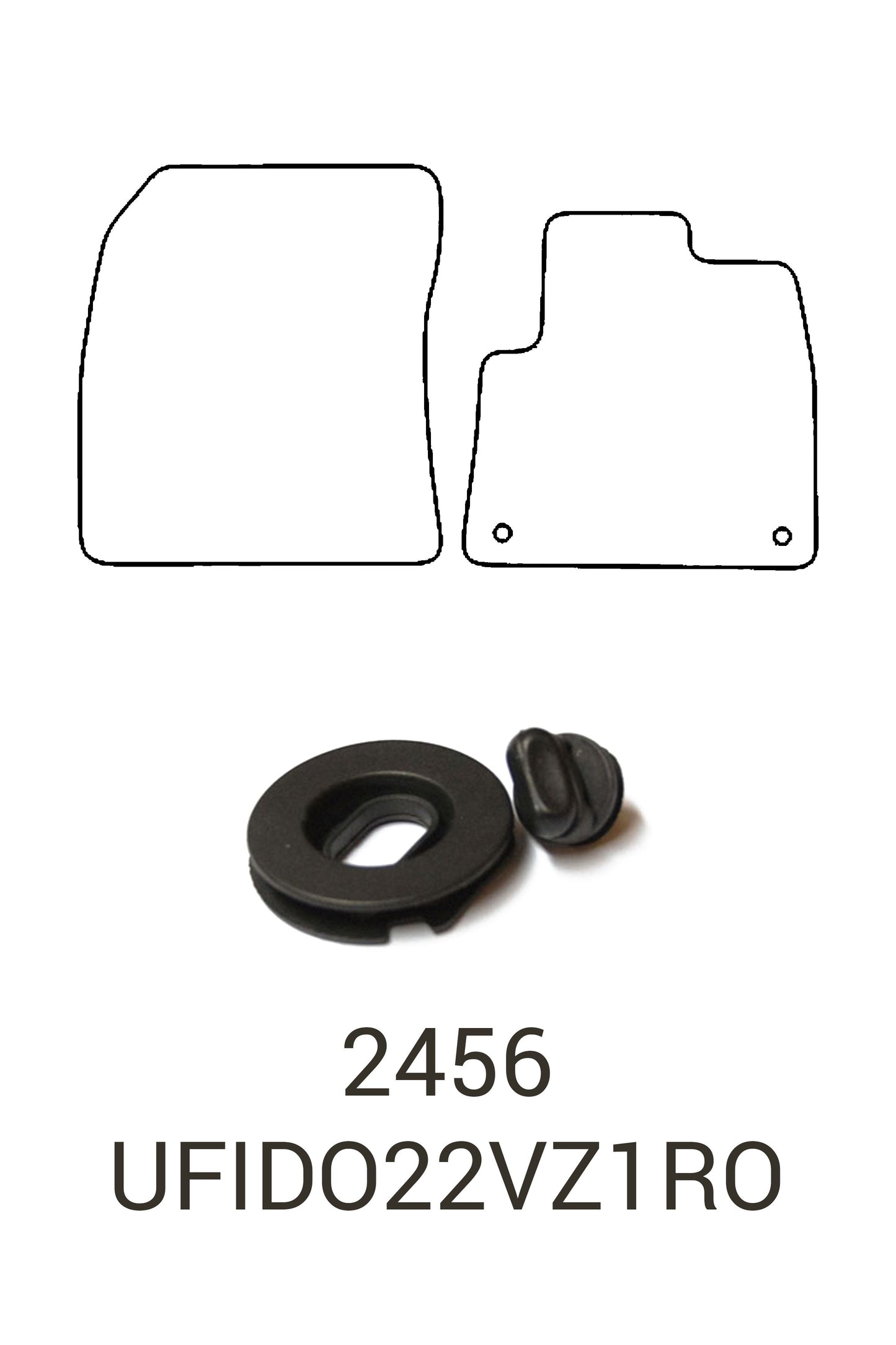 Turtle Covers Mats Tailored Rubber Mats Fits Fiat Doblo 2022+ Tailored Rubber Mats Front Right Hand Drive Twist