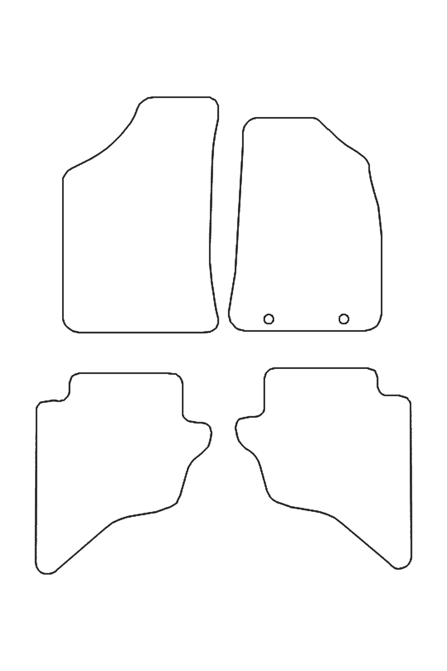 Turtle Covers Mats Tailored Rubber Mats Fits Ford Ranger 1999-2006 Tailored Front & Rear Rubber Mats