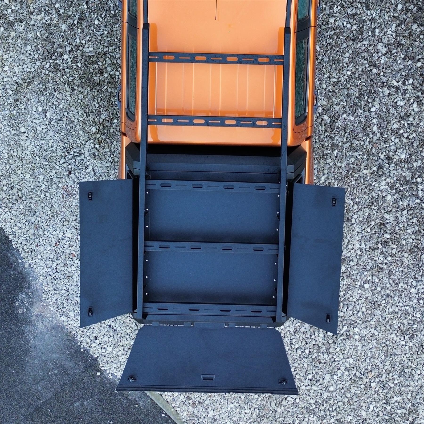Direct4x4 Pickup Truck Hardtop Canopies Aluminium Pickup Load Bed Canopy with Full Roof Rack for Ford Ranger 2012-2022