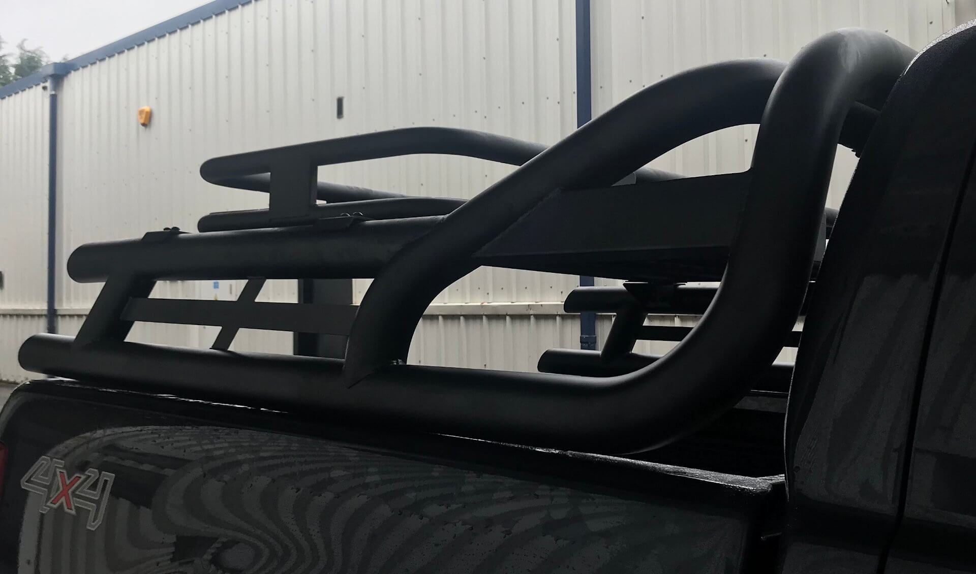 Direct4x4 Pickup Truck Roll Sports Bars Black SUS201 Long Arm Roll Bar with Cargo Basket Rack for the Ford Ranger 2022+