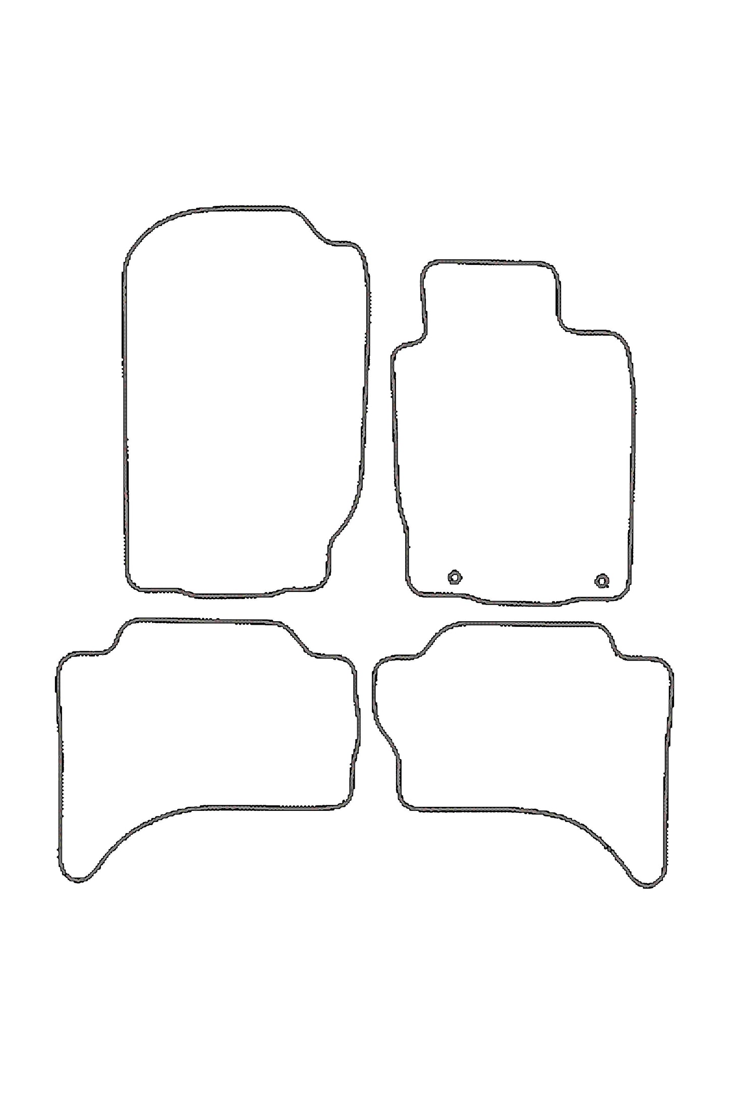 Turtle Covers Mats Tailored Rubber Mats Fits Fiat Fullback 2016+ Tailored Front & Rear Rubber Mats
