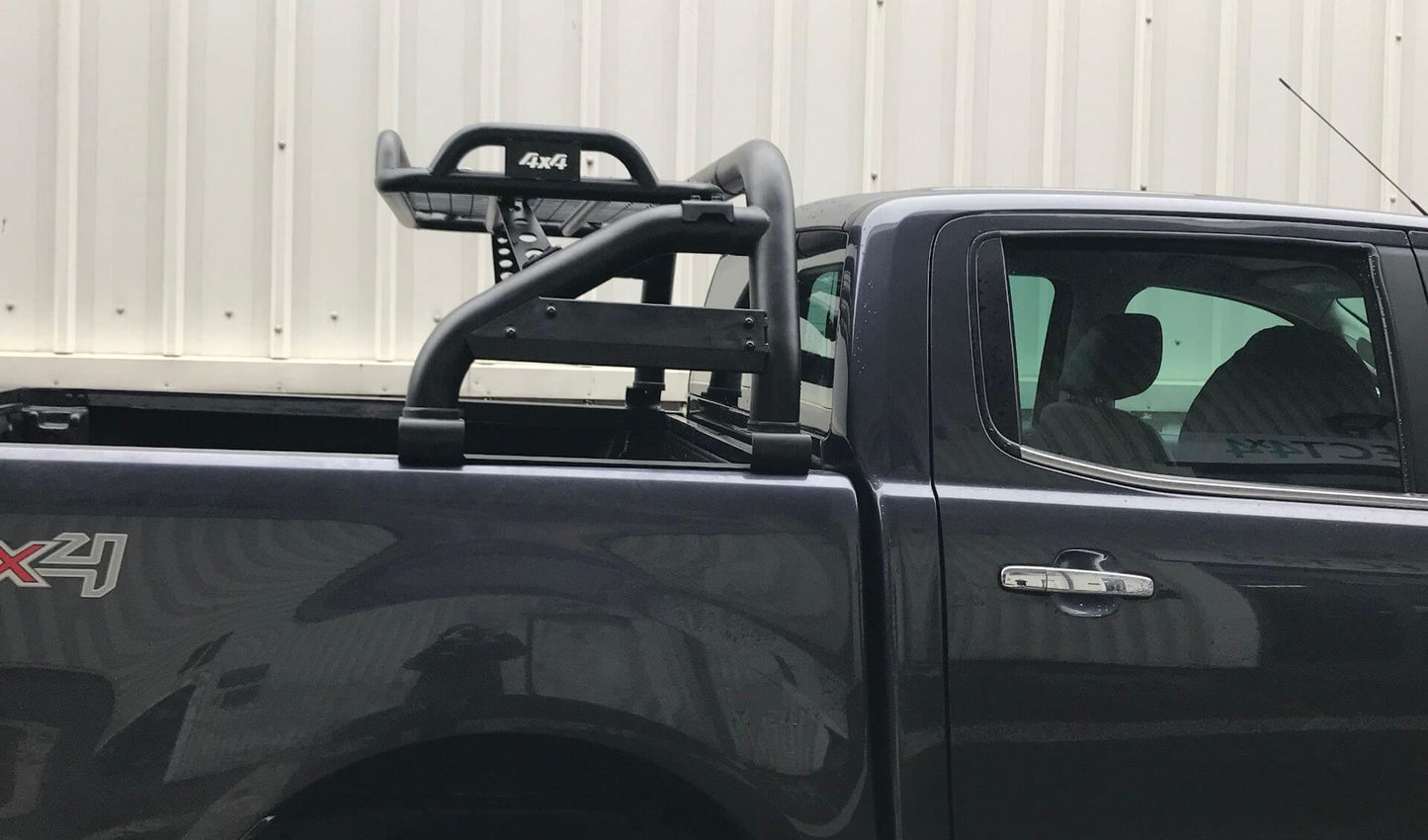 Direct4x4 Pickup Truck Roll Sports Bars Black SUS201 Short Arm Roll Bar with Cargo Basket Rack for the Ford Ranger 06-12