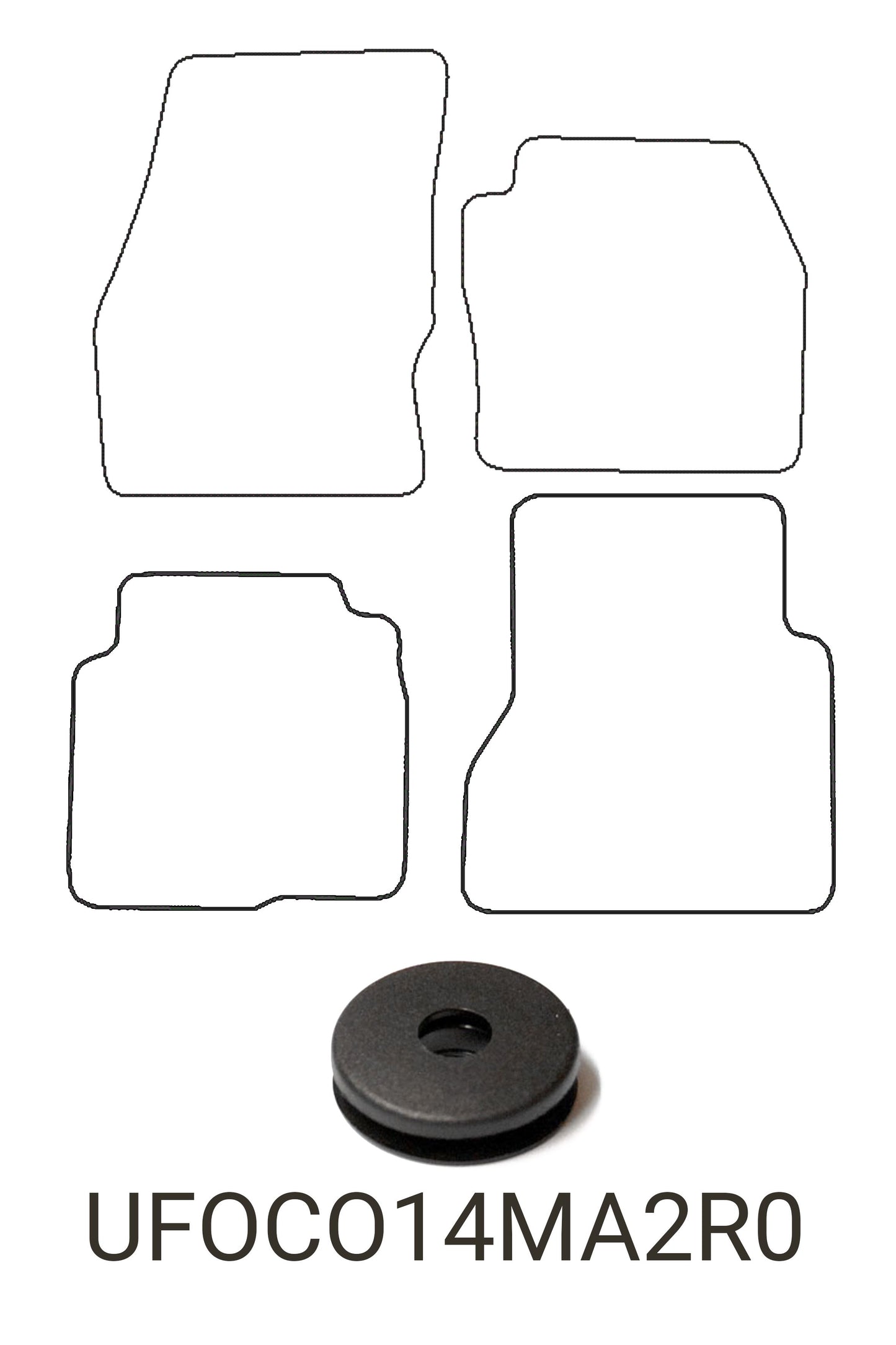Turtle Covers Mats Tailored Rubber Mats Fits Ford Connect MPV 2014+ Tailored Rubber Mats