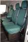 Turtle Covers Seats Tailored Seat Covers Fits Ford Transit Van 2014+ Tailored Front Seat Covers Right Hand Drive Driver's Seat & Double Passenger WITH Worktray Green