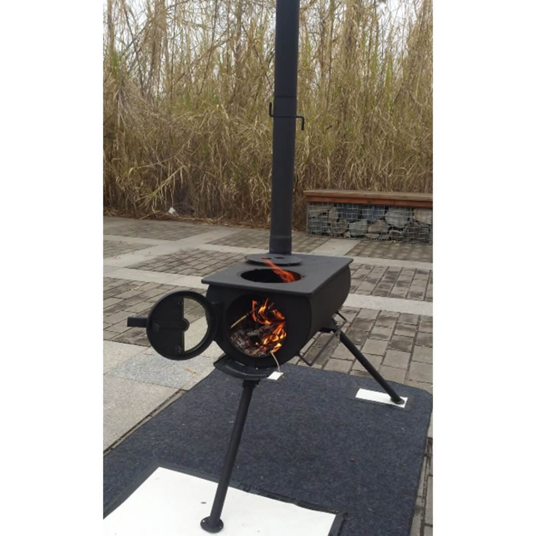 Direct4x4 Expedition Camping Stoves Wood Burning Curved Outdoor Expedition Overland Camping Cooking Stove