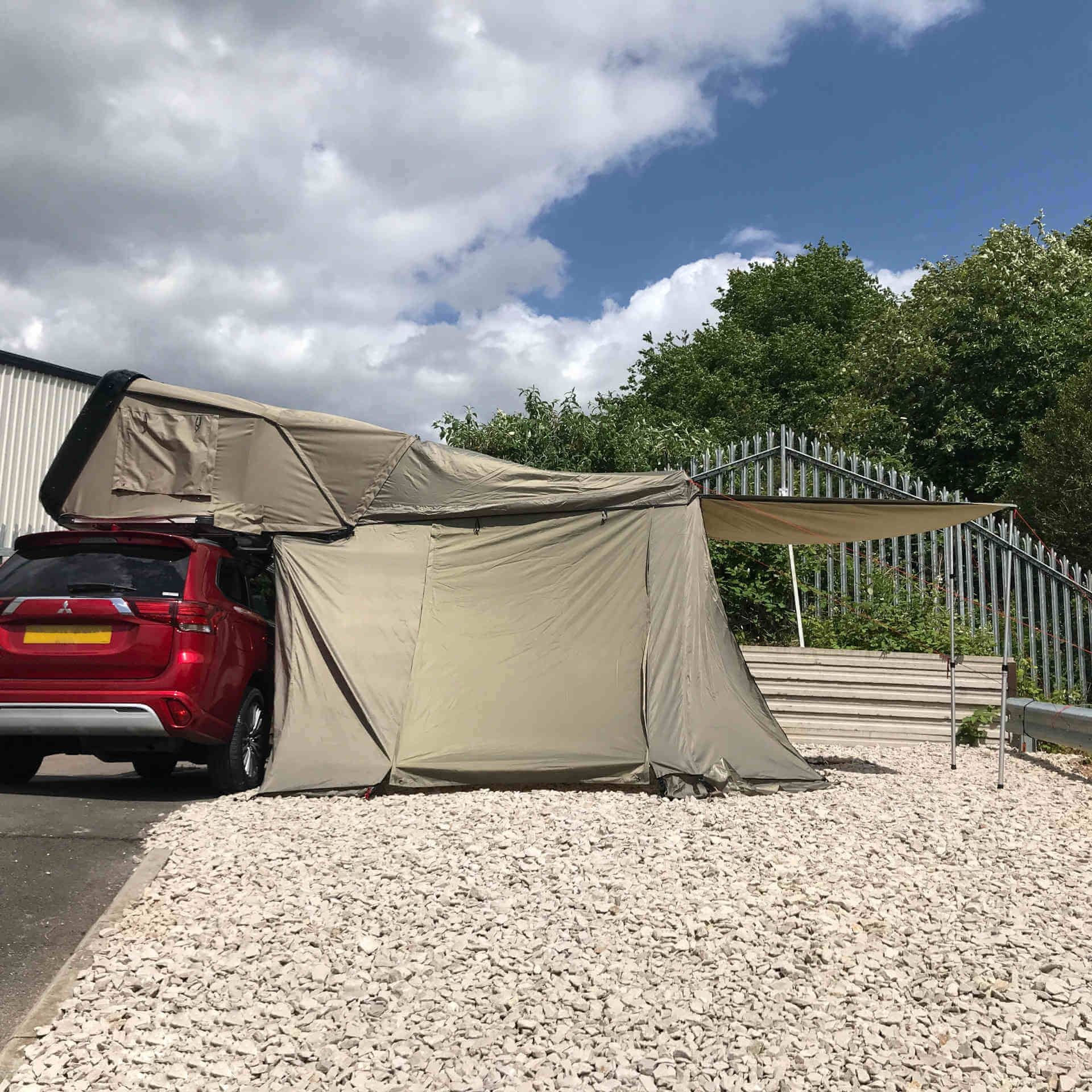 Direct4x4 Roof Top Tents Annex Addon for the Direct4x4 RoofTrekk 3 Person Roof Top Camping Tent in Green