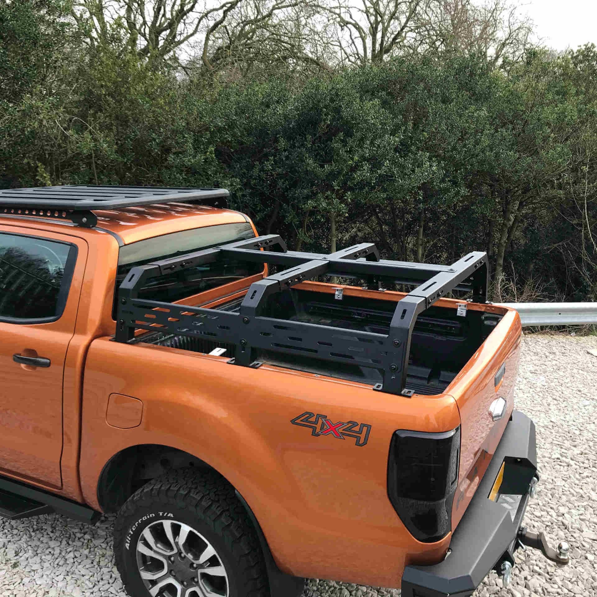 Low Height Adjustable Load Bed Roof Top Tent Cargo Rack for Ford Range – Direct4x4