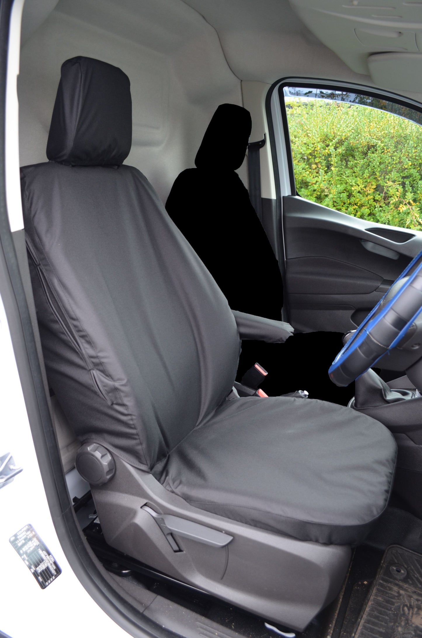 Turtle Covers Seats Tailored Seat Covers Fits Ford Transit Courier 2014-2023 Driver Seat Cover Right Hand Drive Driver's Seat Black